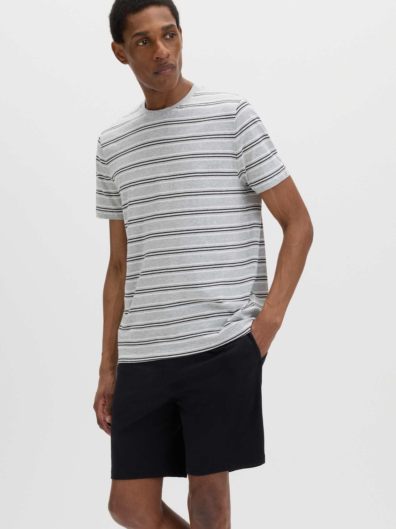 Marks & Spencer Herren Baumwolle Schlafanzug Regular | Ärmellänge: Cap-Ärmel, Rundhalsausschnitt, Zum Reinschlüpfen, Leicht