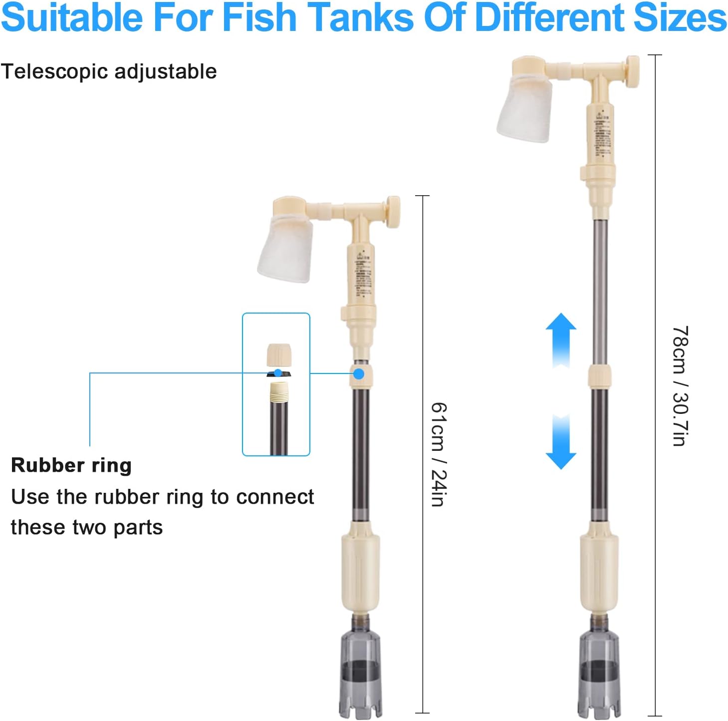 Buy bedee Aquarium Gravel Cleaner Electric Fish Tank Cleaner 6 in 1