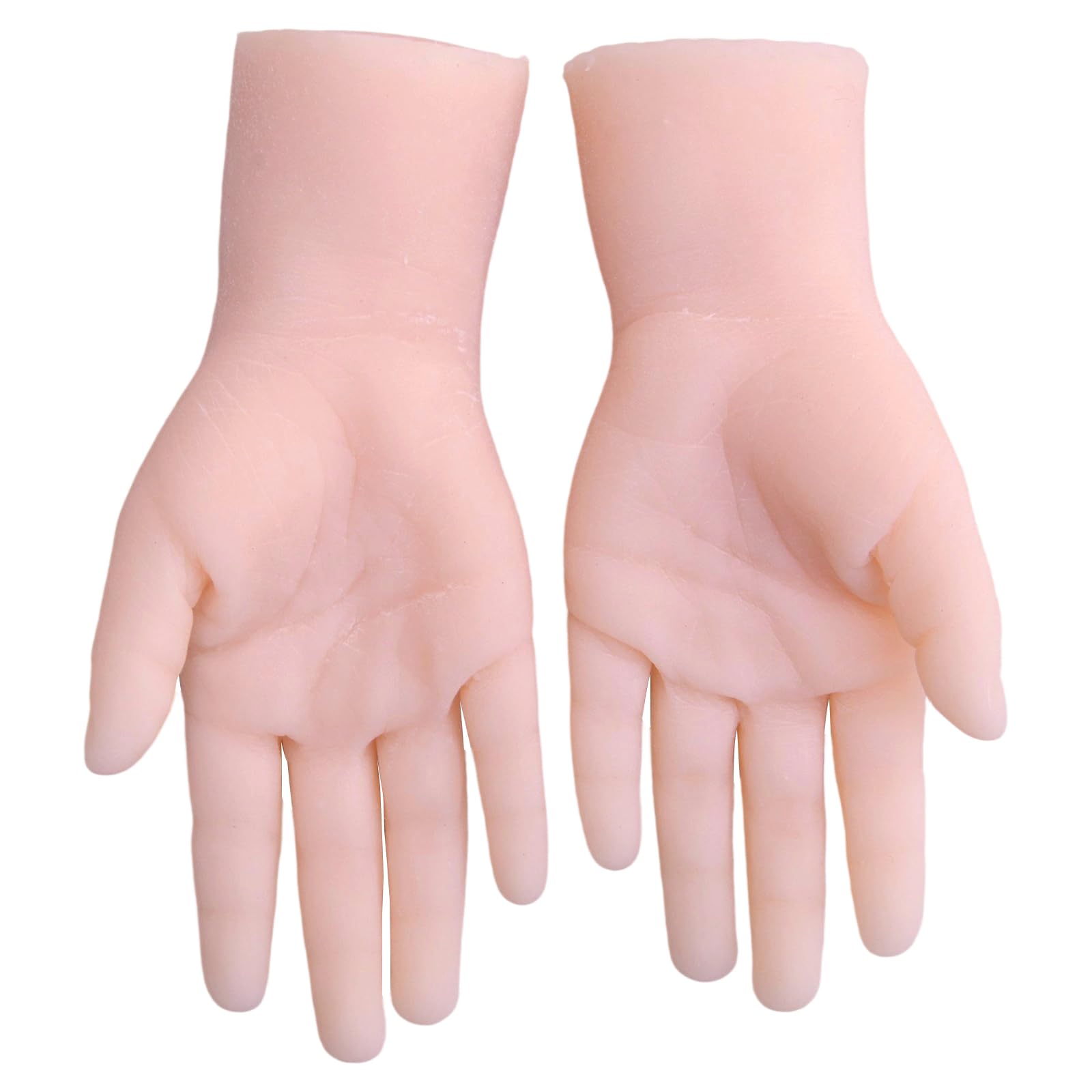 1 Pair Realistic Silicone Child Hand Fake Hand Model Mannequin, Display Jewerly Painting Teaching Art Sketch Halloween Costume Prosthetics