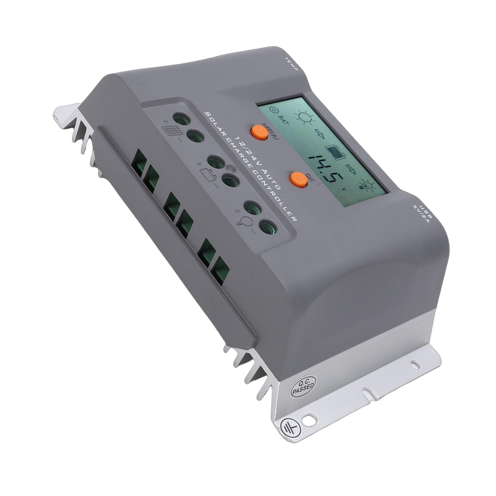 Alomejor Regolatore di Carica Solare 40A con Display LCD