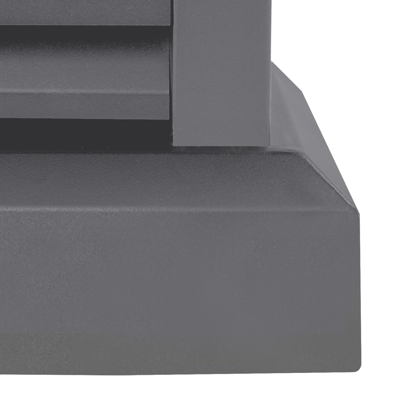Cubierta de chimenea de aleación de aluminio, protección para pájaros y lluvia, con filtro de chispas para chimeneas y chimeneas, 25,5 x 25,5 cm, color gris oscuro