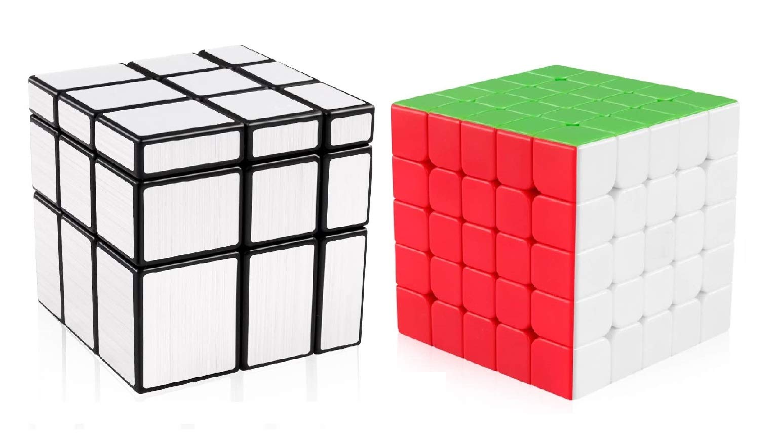 Authfort Stickerless Cube Set of 5x5 and Stickered Silver Mirror Puzzle Cubes Combo (5x5 Cube+Mirror Cube) (2 Pieces) (B08HVMGR4P) Amazon Price History, Amazon Price Tracker
