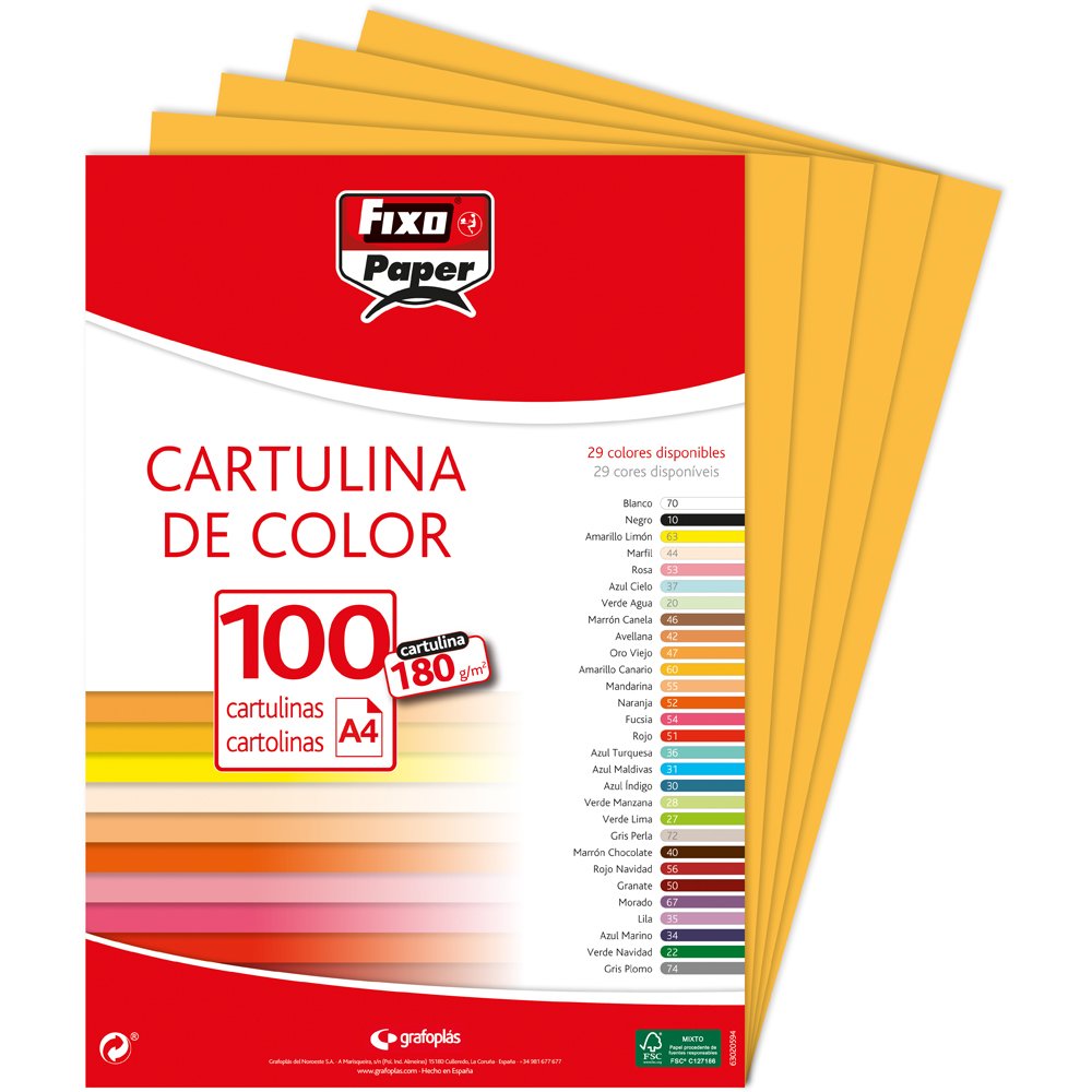 Fixo Paper 11110470 - Pack de 100 – Cartulina blanca A4, 180g — view 110