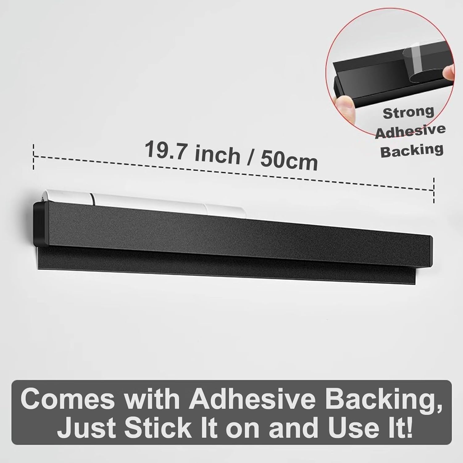 2 pieces ticket holder receipt holder for restaurant refrigerator, no drill restaurant ticket order holders for walls home kitchen office cafes pubs bars (black, 19.7", 2pcs) black-50cm-2pcs black-50cm-2pcs