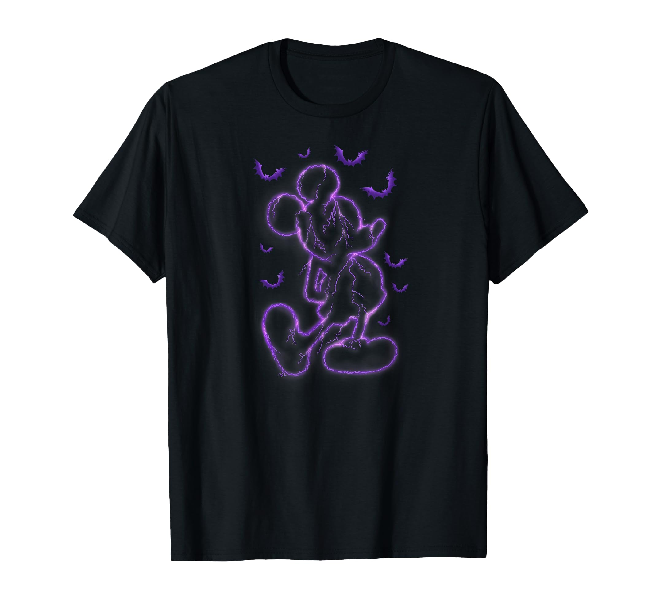 Disney - Mickey Purple Lighting Outline Halloween T ...