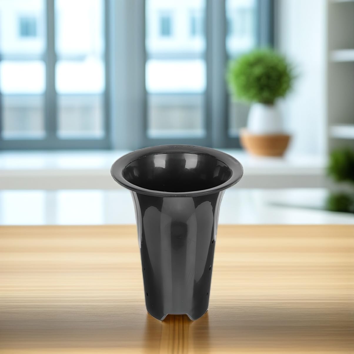 Abaodam 10pcs Pots de Fleurs Noirs en Plastique Respirant Contrôle des Racines, Hauteurs Augmentées, Résistants et Pratiques pour Plantes D’intérieur et Orchidées