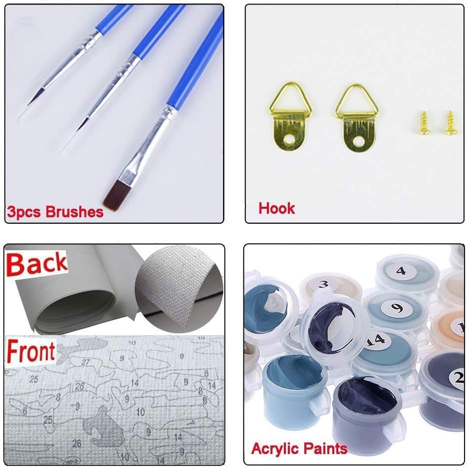 風景 数字油絵 大人用 ペイントバイナンバー 数字まみれ 初心者向け 水彩絵の具 数字塗り絵 手塗り 数字キットによる絵画 子供用