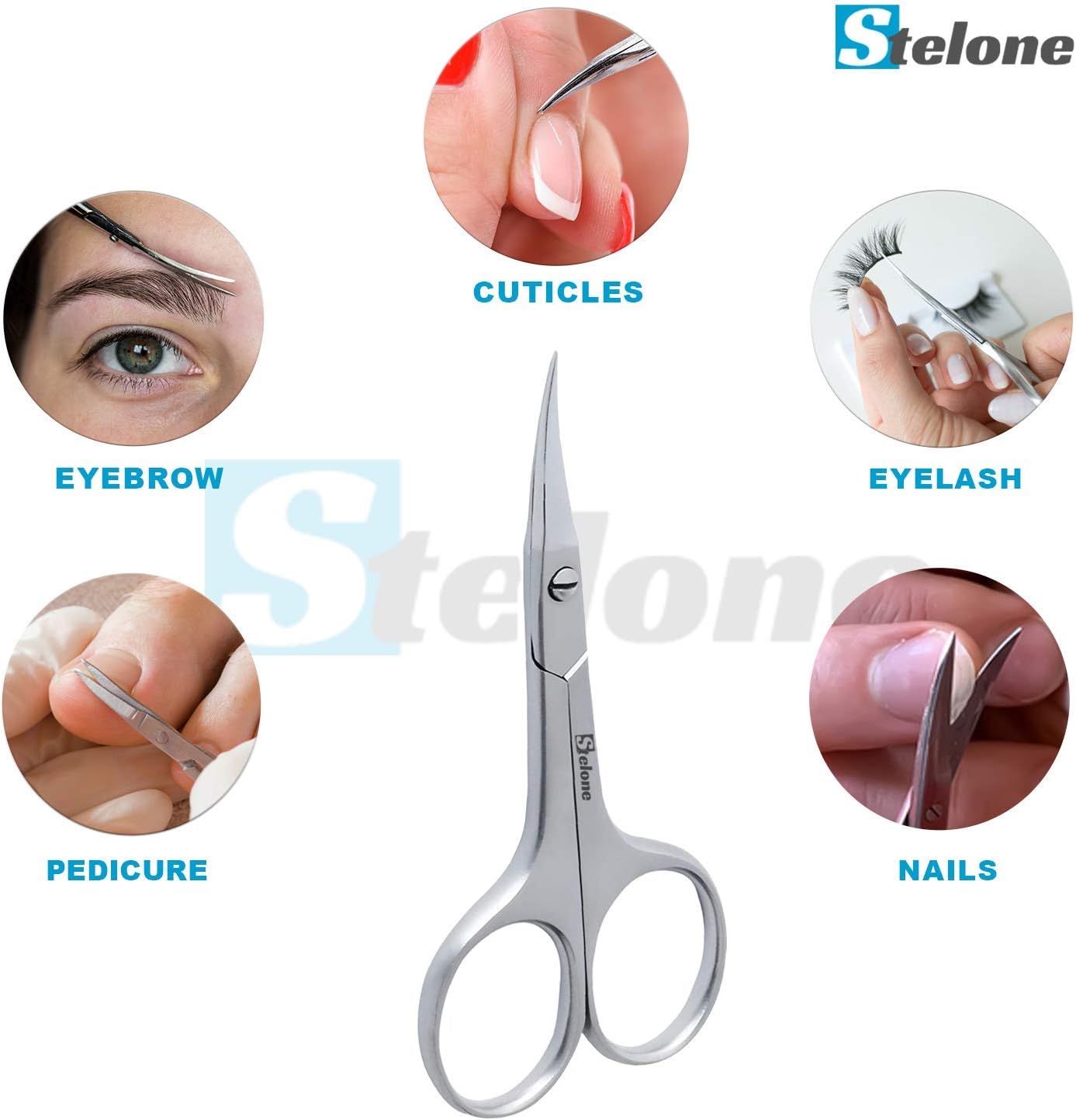 The Stelone Cuticle Scissors are designed specifically for women who want precision cutting of their eyebrows, facial hair and eyelashes. These scissors feature a curved blade that is made from high-quality stainless steel, which makes them durable and long-lasting. The curved blade makes it easier for you to reach those hard-to-reach areas of your eyebrows, ensuring a perfect cut every time.
