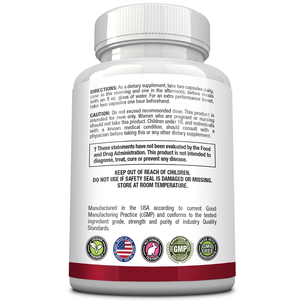 Approved Science® Male Enhancement - Boost Performance and Increase Drive - 60 Vegan Friendly Capsules (1 Bottle)
