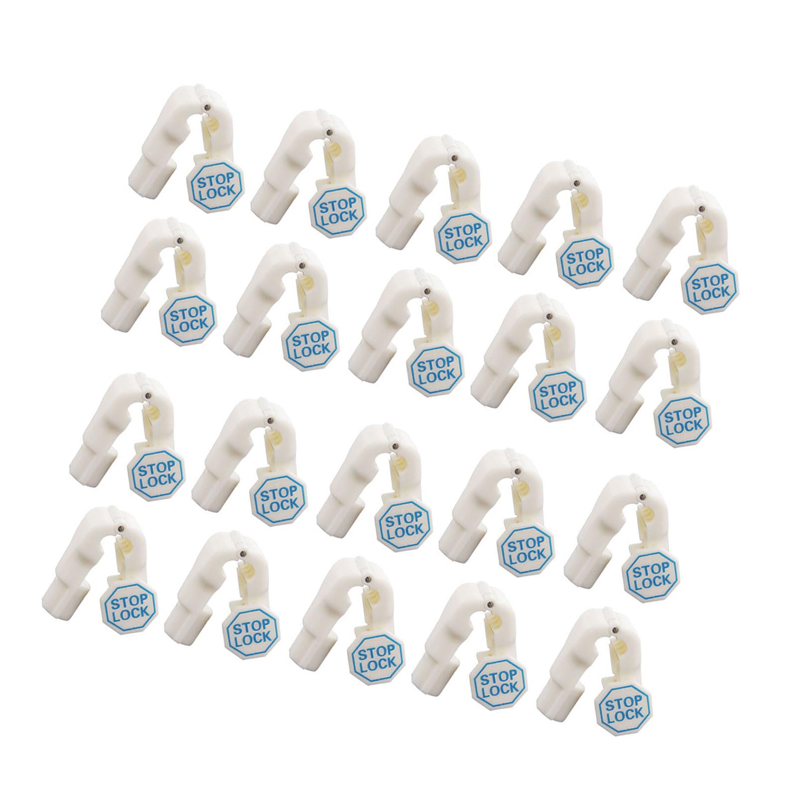 Apludoo White 20Pcs Anti Theft Hook Universals 6Mm Hole For Shelves Secure Abs Durability Easy Install Quickly Install Hook