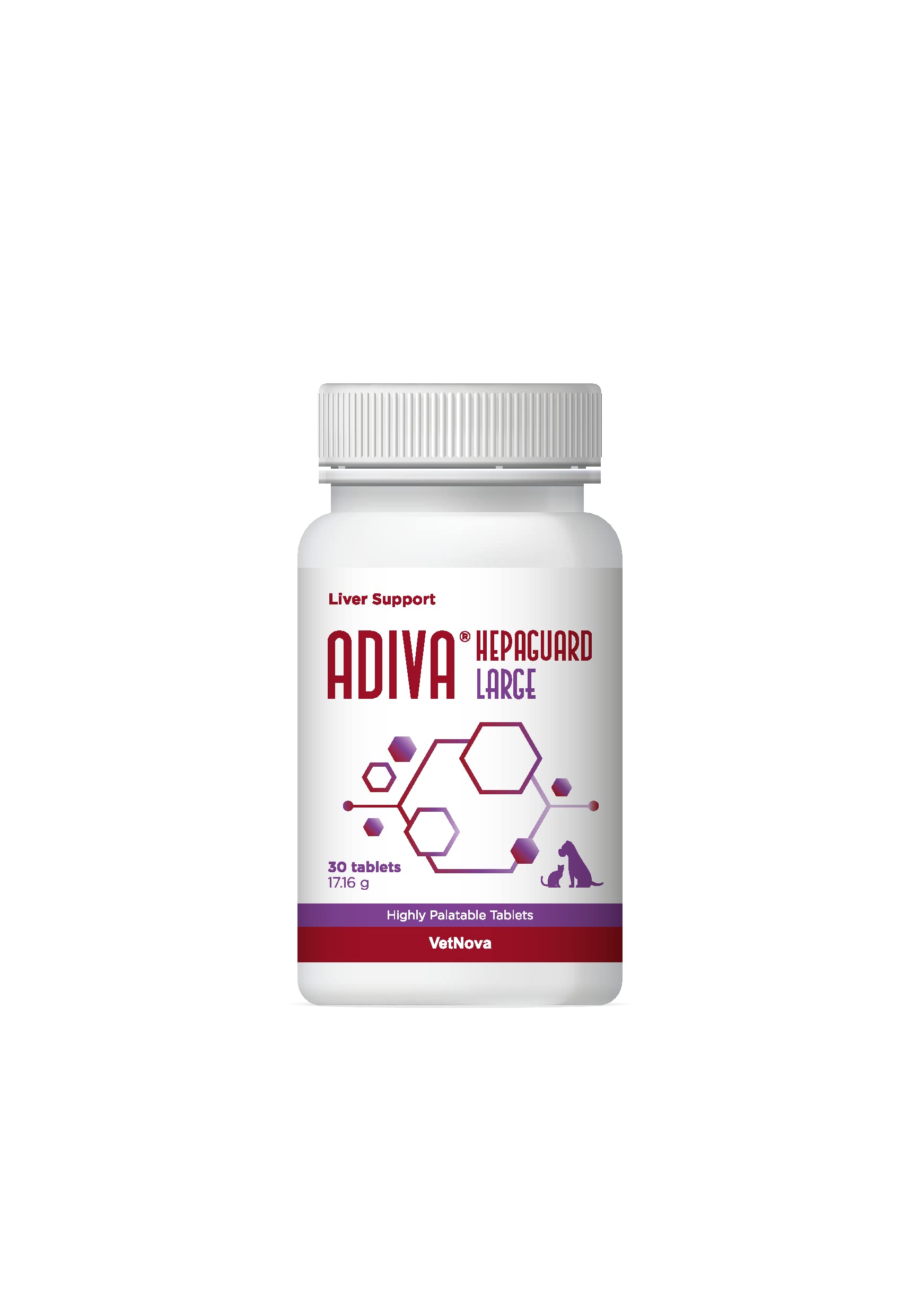 VetNova ADIVA® Hepaguard Large 30 Comprimidos