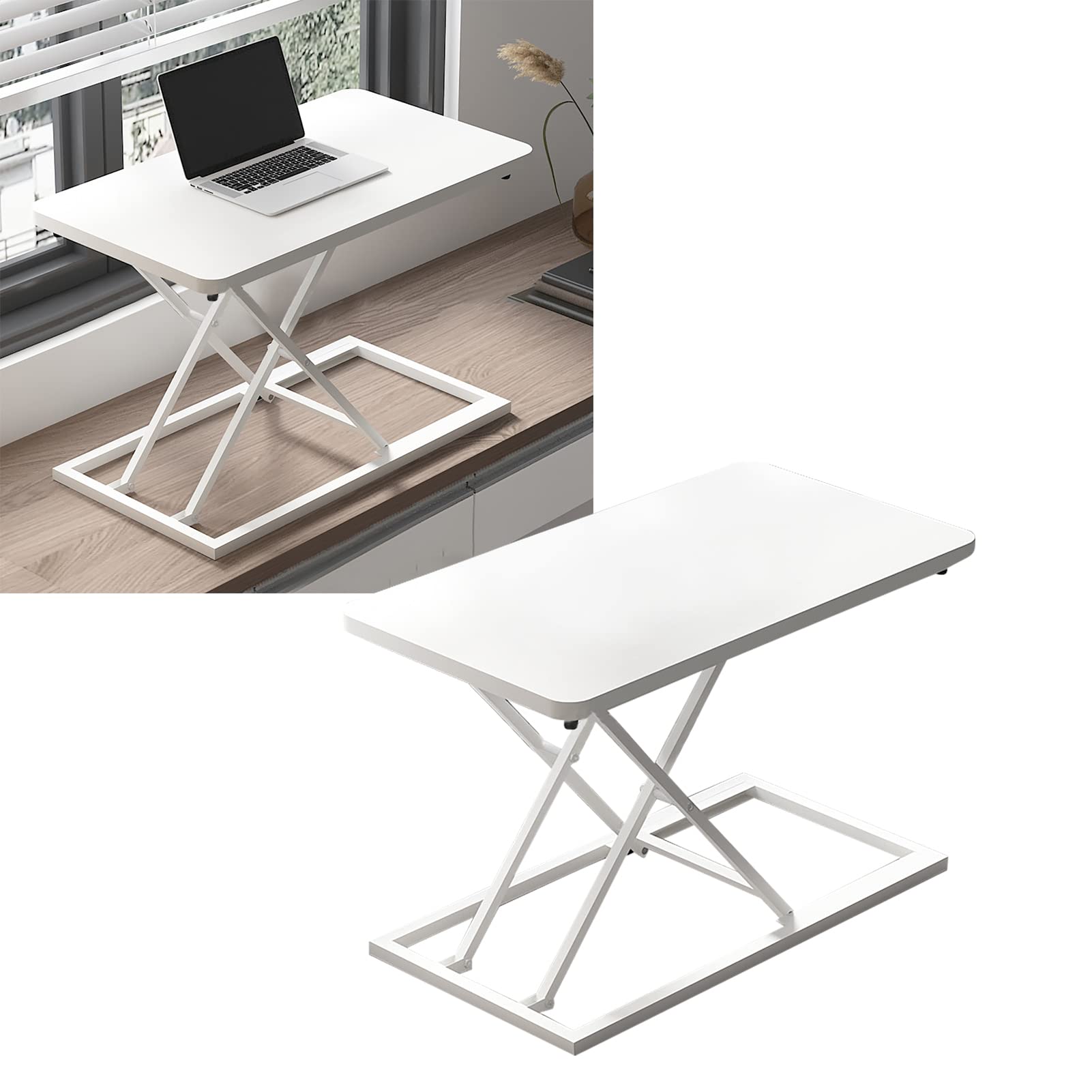 Konwerter Biurka Stojącego Z Regulacją Wysokości, 7-Biegowy, Ergonomiczny Stół Podnoszony Do Laptopa I Monitora, Wszechstronne Stanowisko Pracy,
