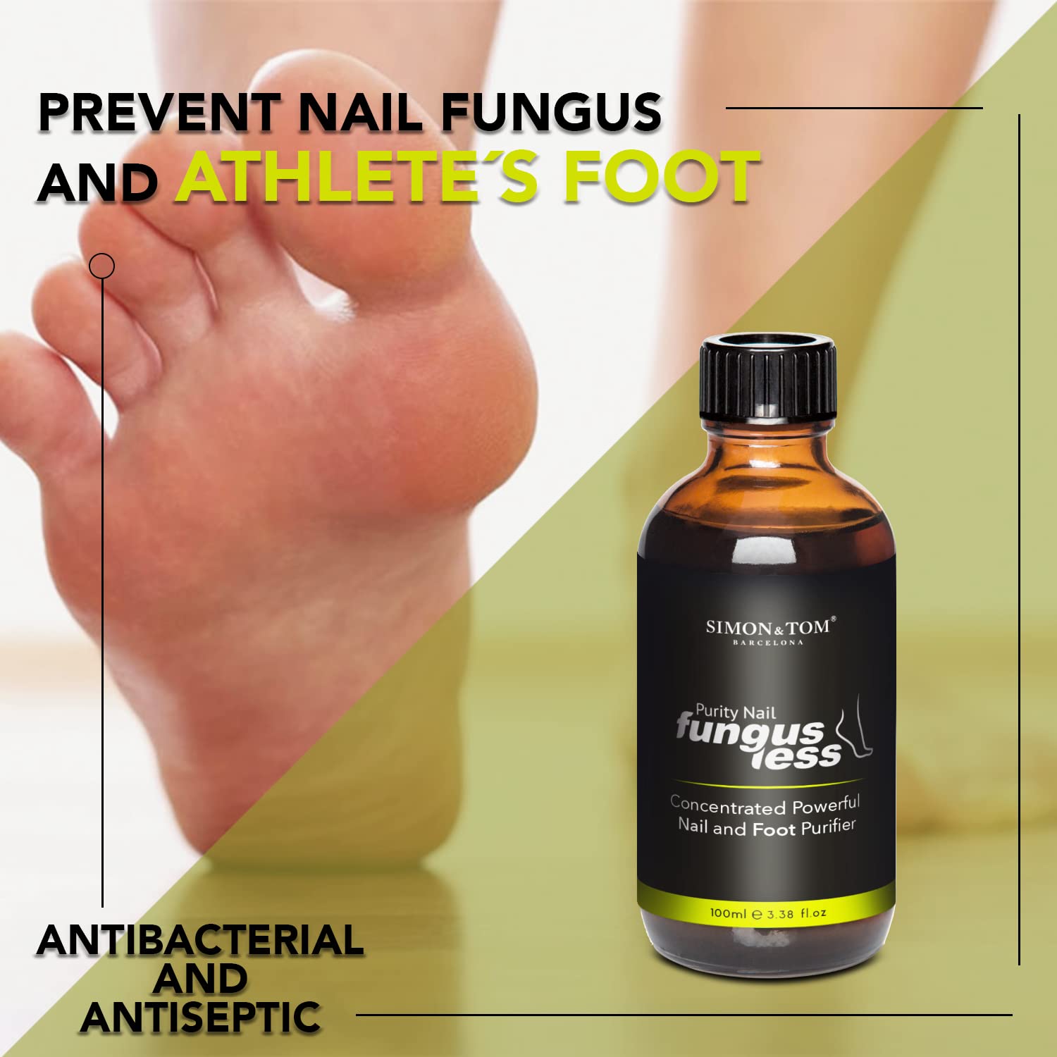 FungusLess Nail and Foot Purifier - Purifiez, Protégez et Rajeunissez vos pieds - Prévenez les bactéries, le pied d'athlète et les champignons.