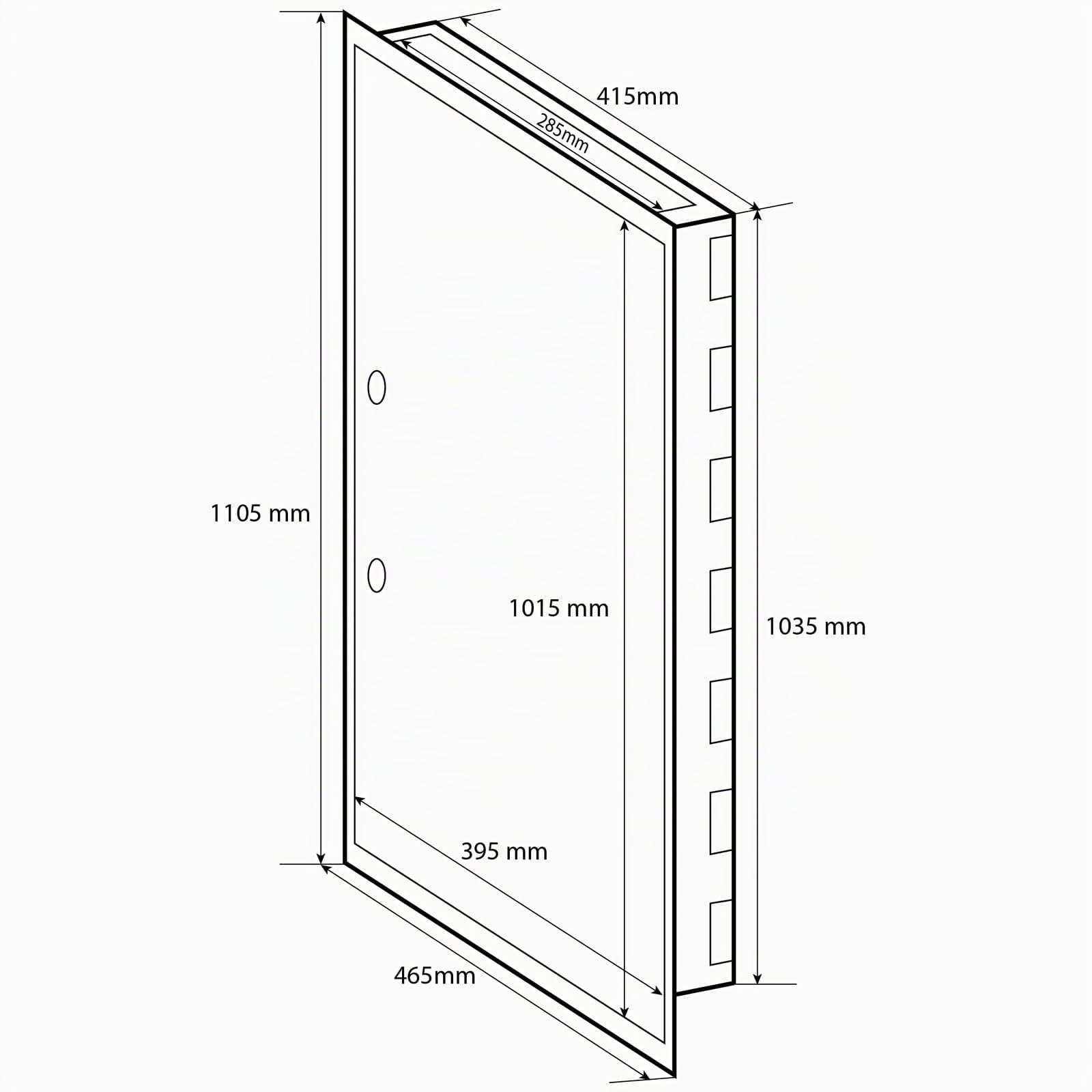 Doktorvolt Verteilerkasten Sicherungskasten Aus Metall Verteilerschrank Unterputz Stromverteiler Baustromverteiler 108 Module 6 Reihen IP30 1628