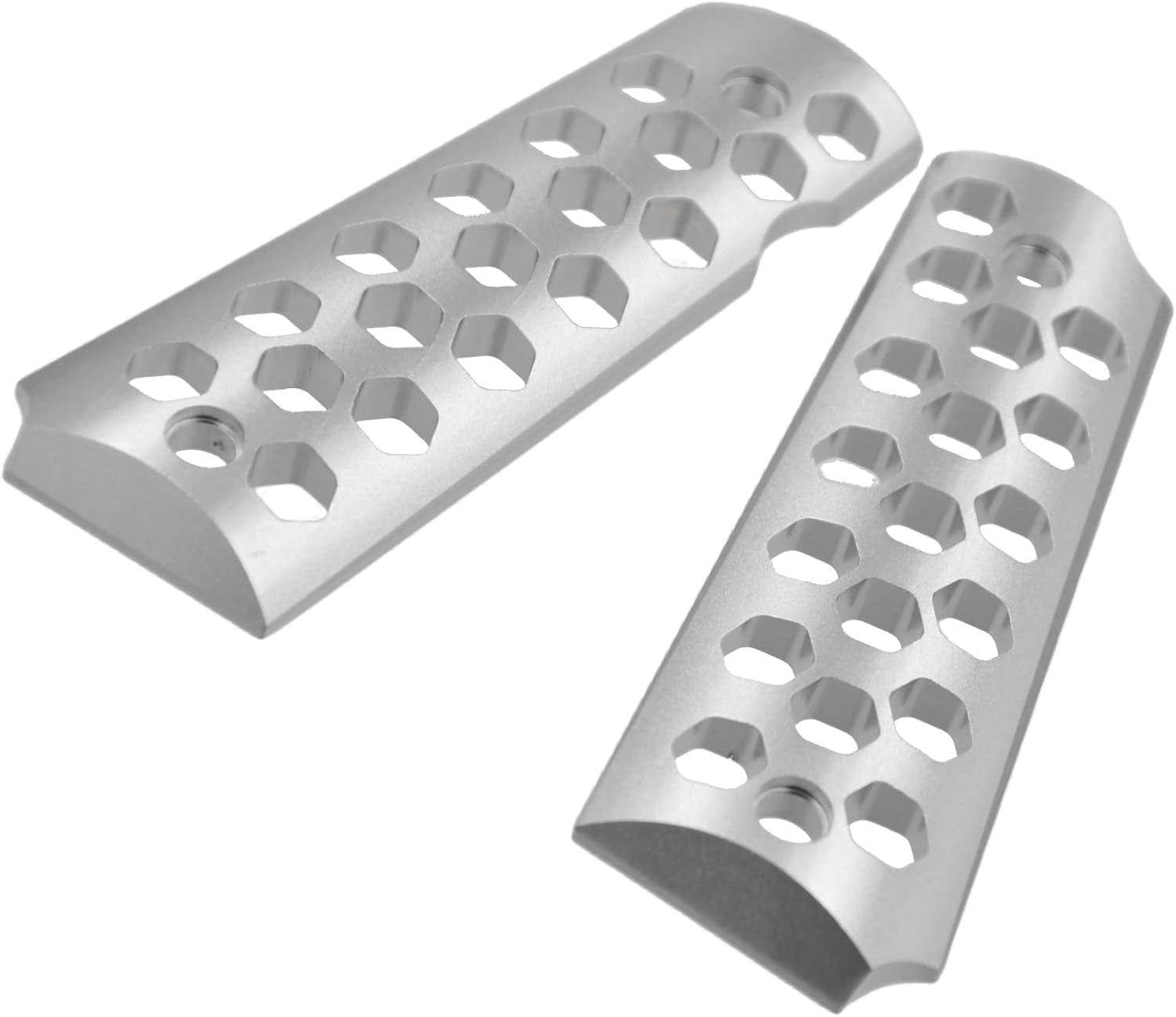 1911 Grips - 1911 Full Size Grips Handgun Grip Aluminum 6061 (Gov. and Clones) Hard Anodized Skeleton CNC Cut Through Slim Compatible Replacement Accessories