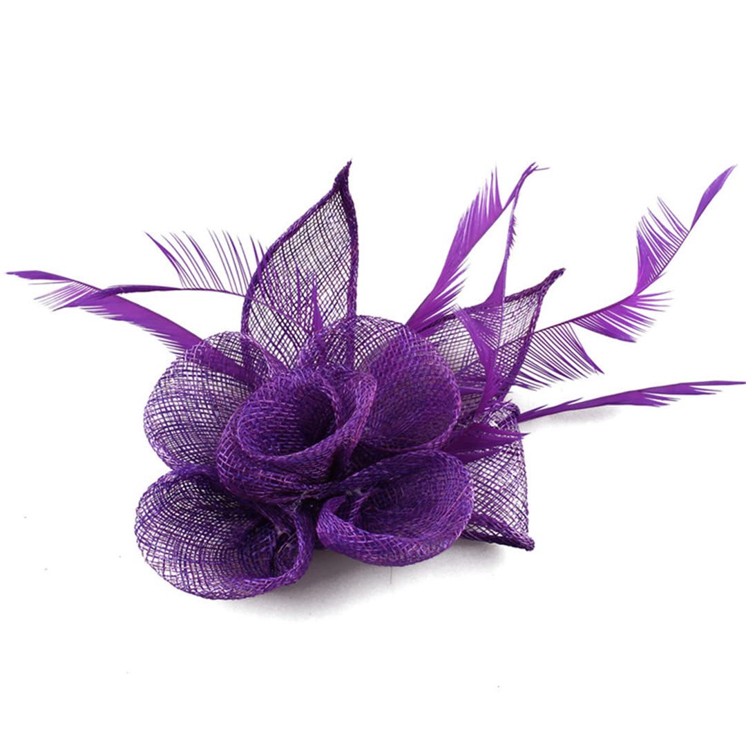 Lmtossey Fascinator Cappelli per Matrimonio Copricapo Su Fermaglio Dei Capelli Sposa Party Accessori Donne Signore Copricapo
