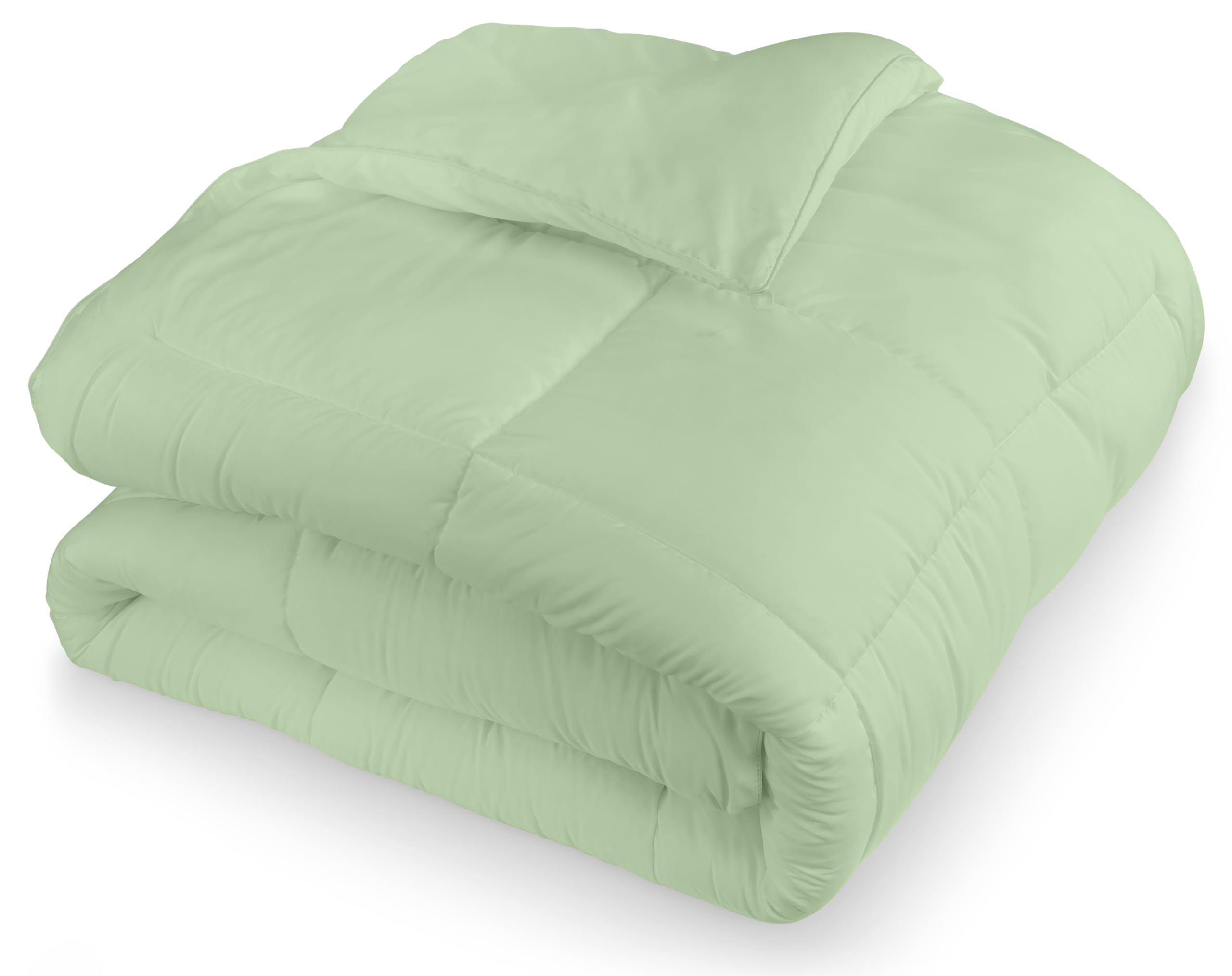 Utopia Bedding Piumone, Primavera/Estivo Piumino, Piumino Leggero, Trapunta Primavera/Estivo 100% Microfibra in Fibra Cava (Primavera/Estivo) (Verde Salvia, 135x200 cm)