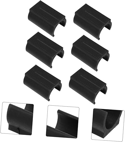 Miniatura 8 de DOITOOL 25 tapas para patas de silla en forma de U de 0.74 pulgadas, almohadillas de plástico antideslizantes para el suelo para tubos cuadrados,