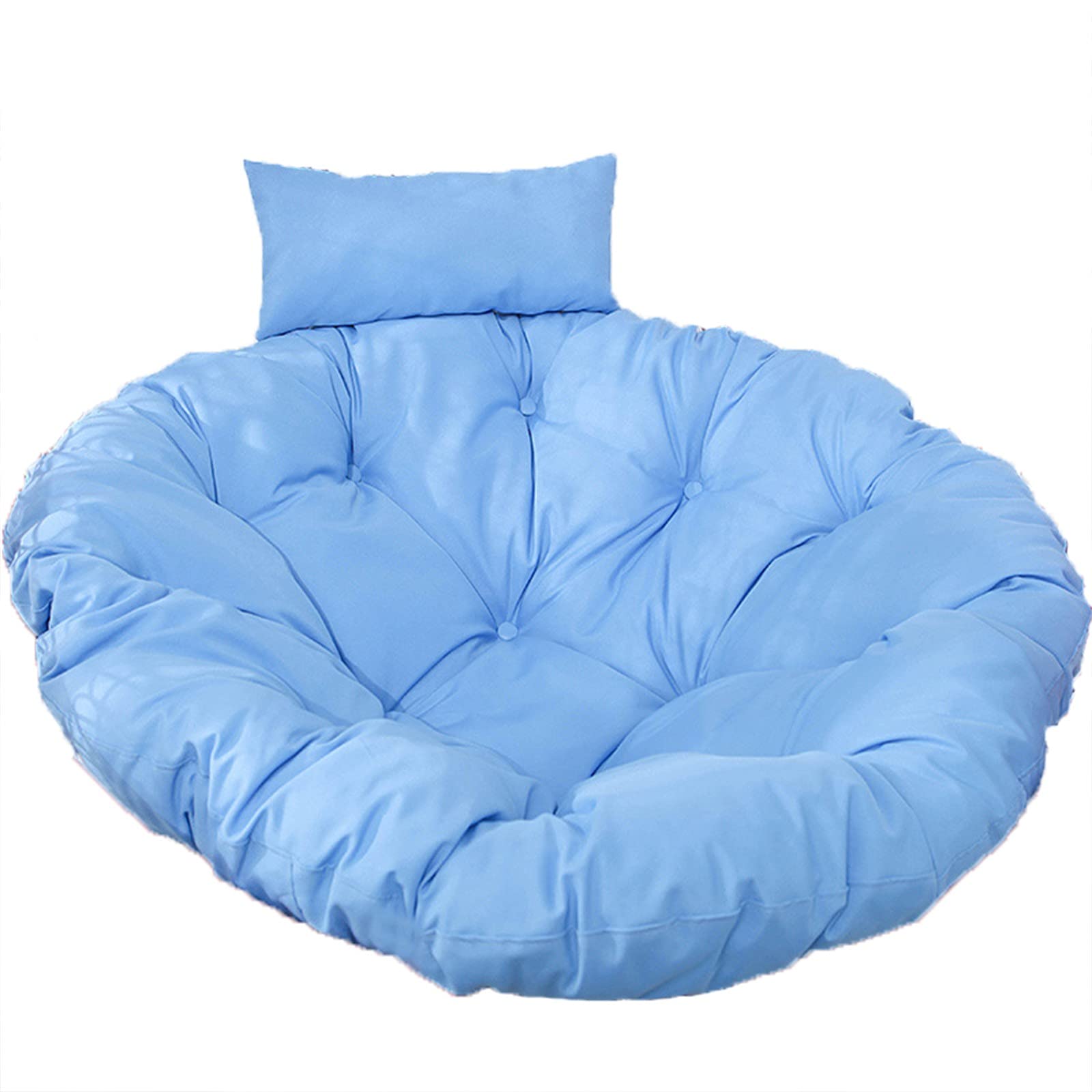 ERTsrhFD Swing Chair Round Thick Large Hanging Hammock Seat Cushion with Adjustable Pillow, Washable, Rattan Pads