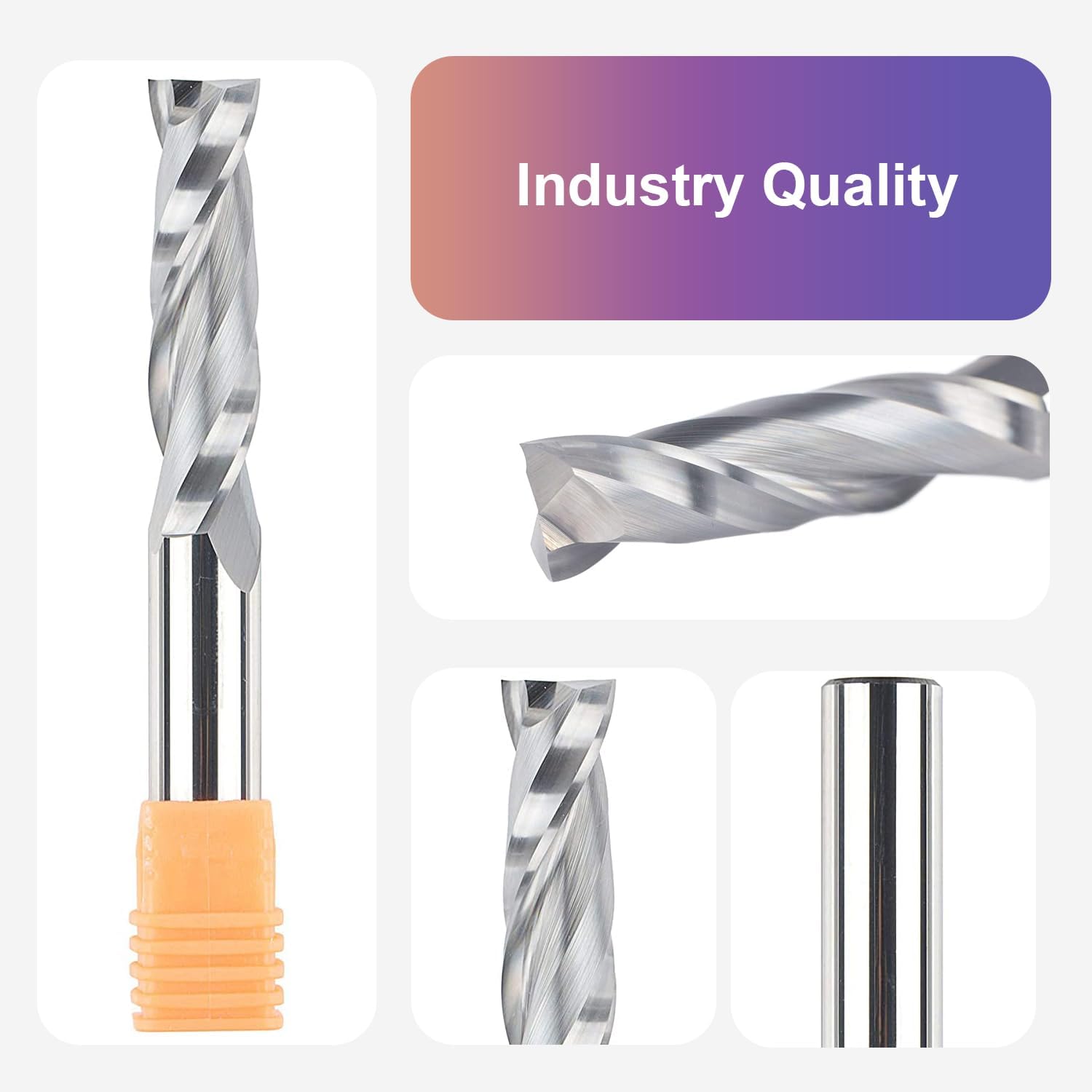 SpeTool 1/2 Inch Shank Spiral Up Cut Router Bit, HRC55 Solid Carbide End Mill, 1-1/2 Inch Cutting Length - Image 3