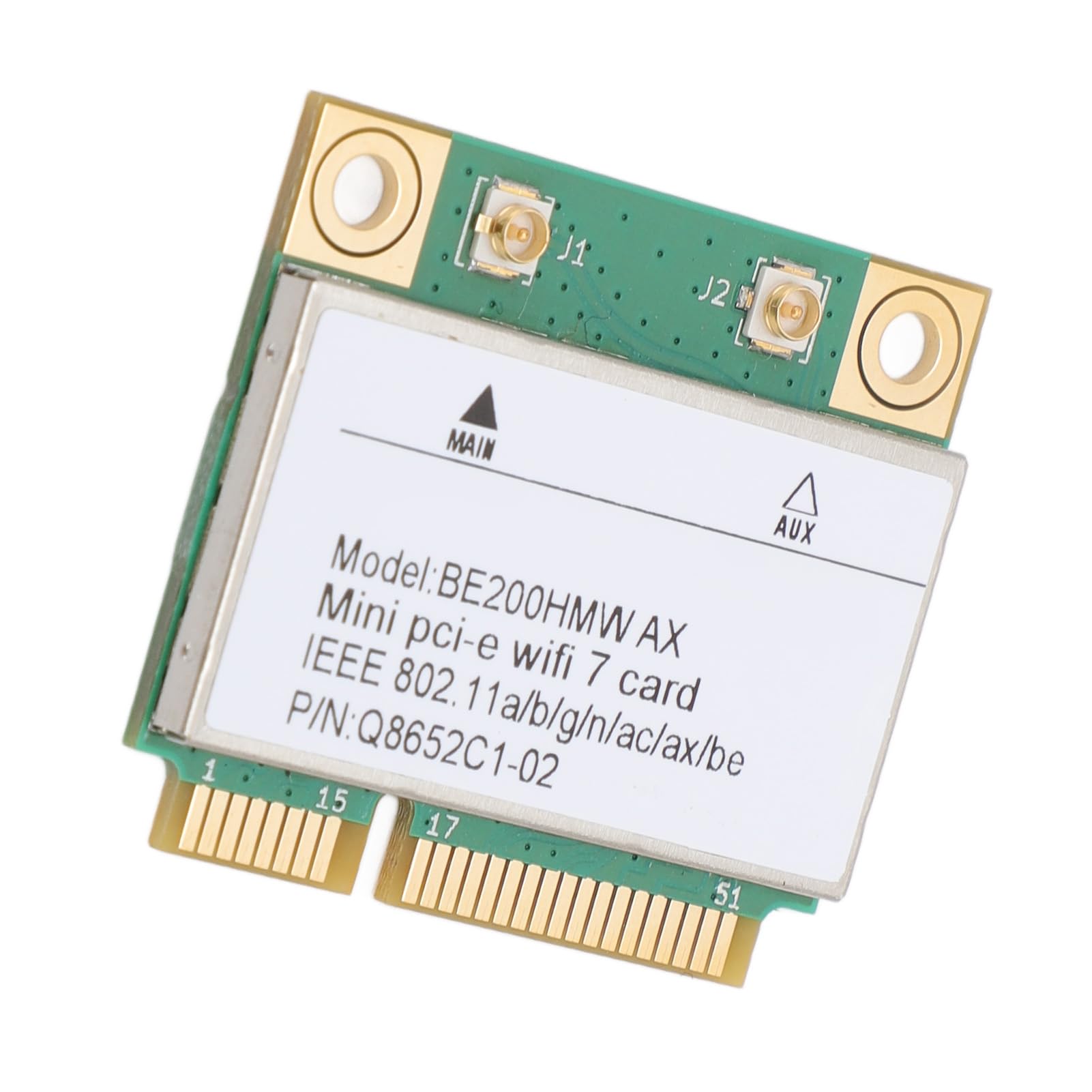 VBESTLIFE BE200HMW Scheda Mini PCI E WiFi 7, Bluetooth 5.4, Scheda di Rete Wireless Gigabit a 2 Bande 8774Mbps per per Linux, per Chrome OS (Nessuna Antenna)