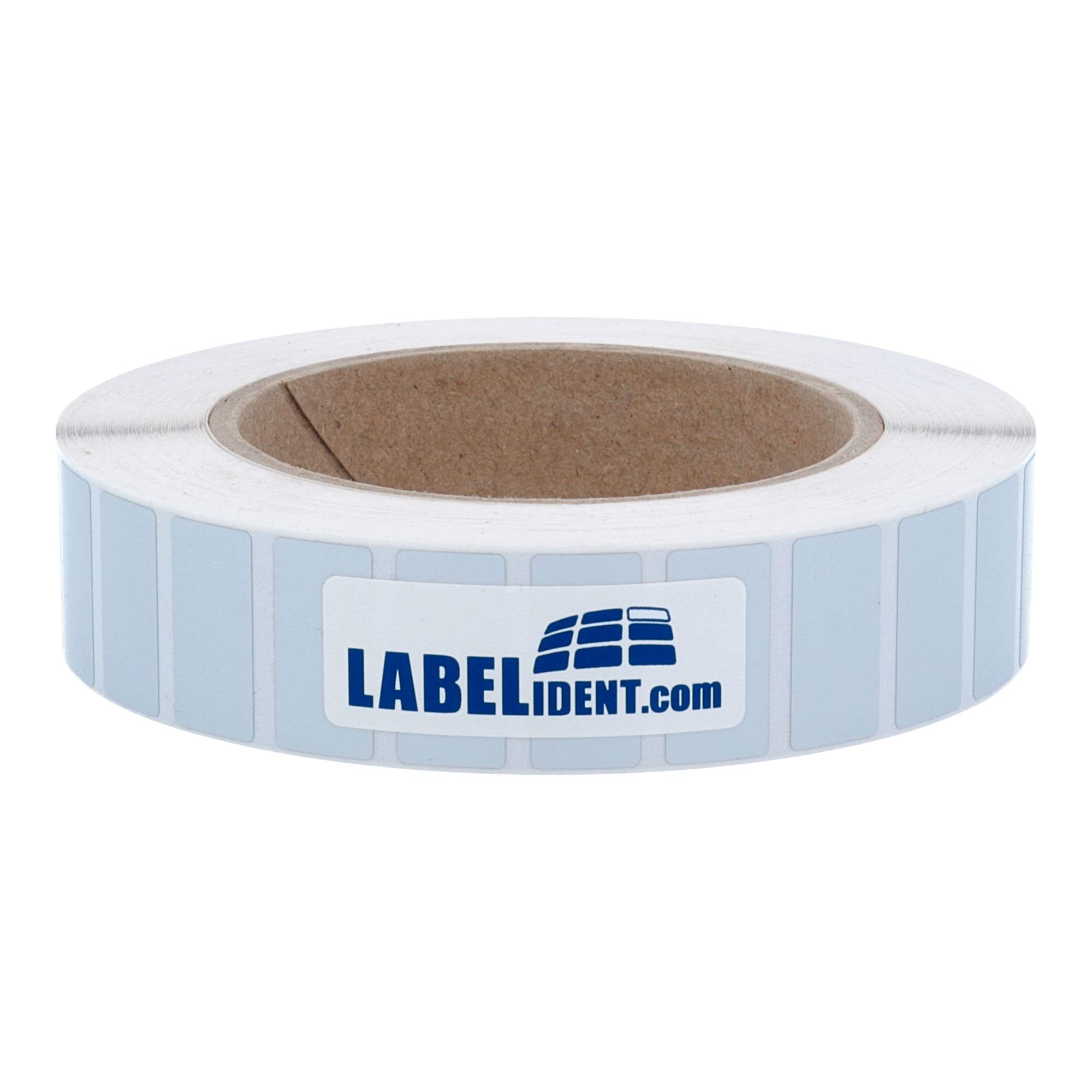 Labelident Siegeletiketten 25 x 13 mm 10.000 Polyester Sicherheitsetiketten, Verschlusssiegel mit Checkerboard-Effekt auf 76 mm Kern