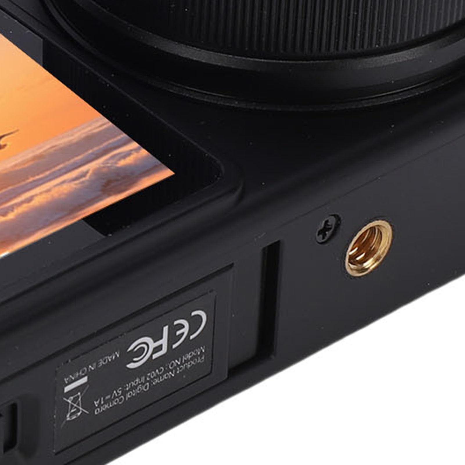 Fotocamera Digitale per Fotografia 5K 80MP HD Zoom 18X Messa a Fuoco Automatica Fotocamera Selfie a Doppio Schermo con Flash per Adolescenti Studenti in Viaggio