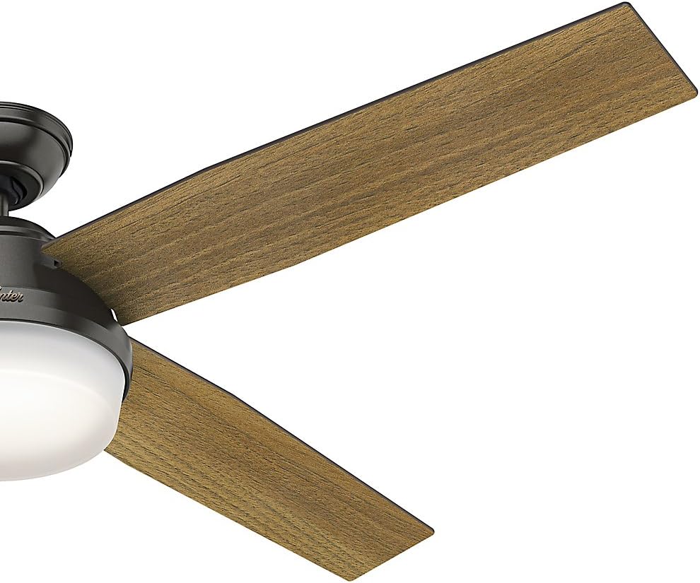 Hunter Dempsey Indoor Ceiling Fan with LED Light and Remote Control, 60", Noble Bronze