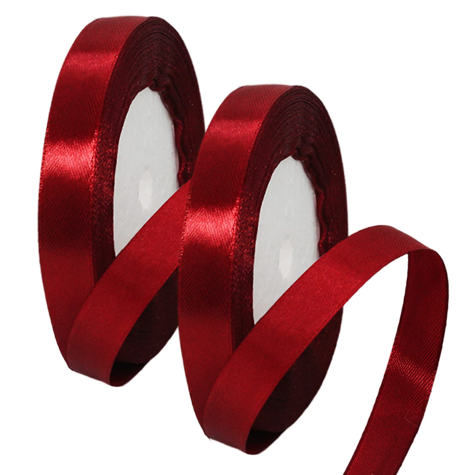 50mm Wide White Ribbon Thick Wedding Car Ribbon 22m, 2 inch Thick White Satin Ribbon for Gift Wrapping Wedding Car Christmas Birthday Cake Hair Bow Florist Bouquet Crafts Decorations — view 174