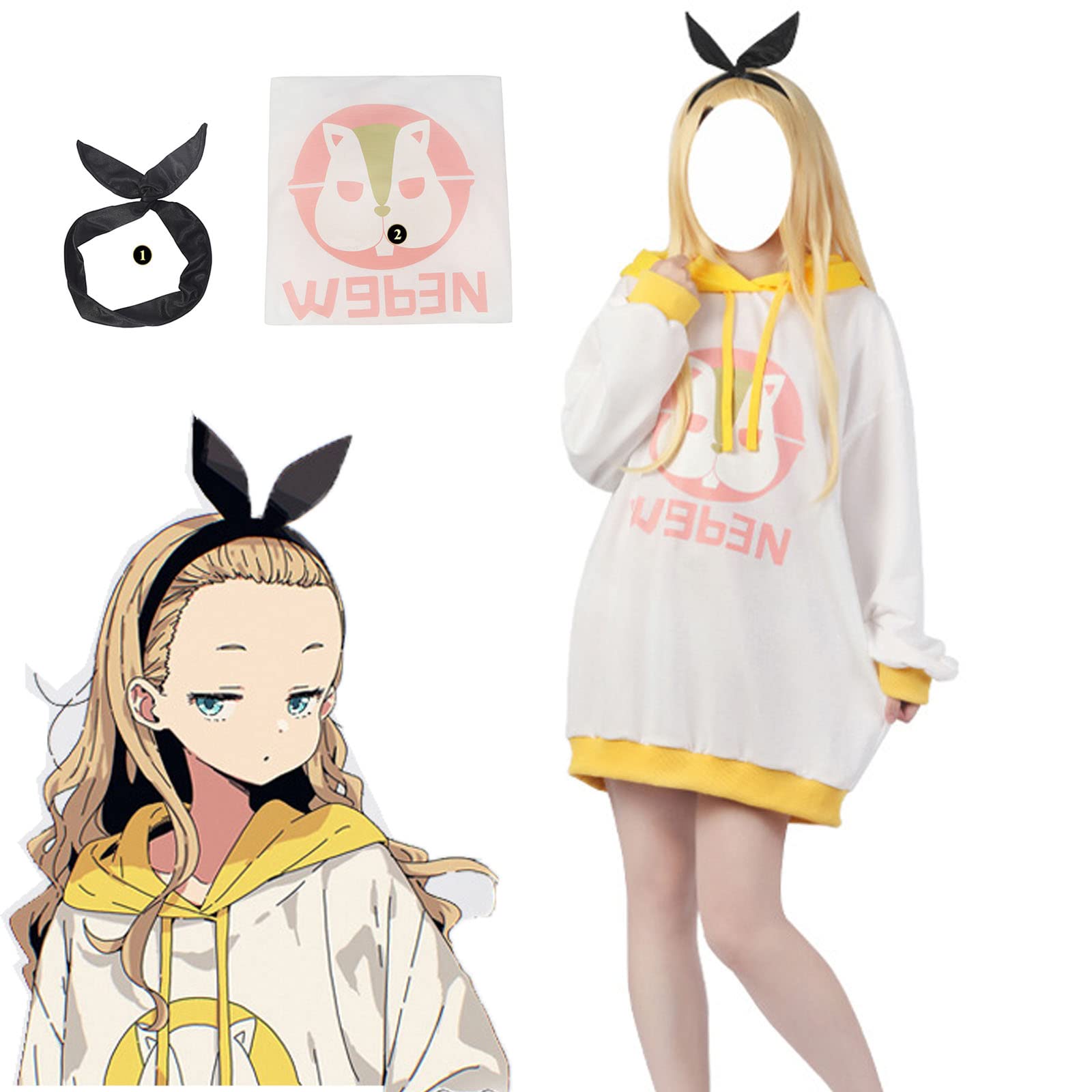 Amazon.co.jp: リコリス・リコイル クルミ コスプレ衣装 リボン