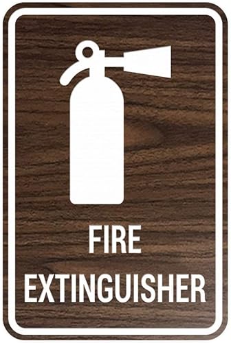 Signs ByLITA Letrero redondo para extintor de incendios vertical con cinta adhesiva, se monta en cualquier superficie, resistente a la intemperie,