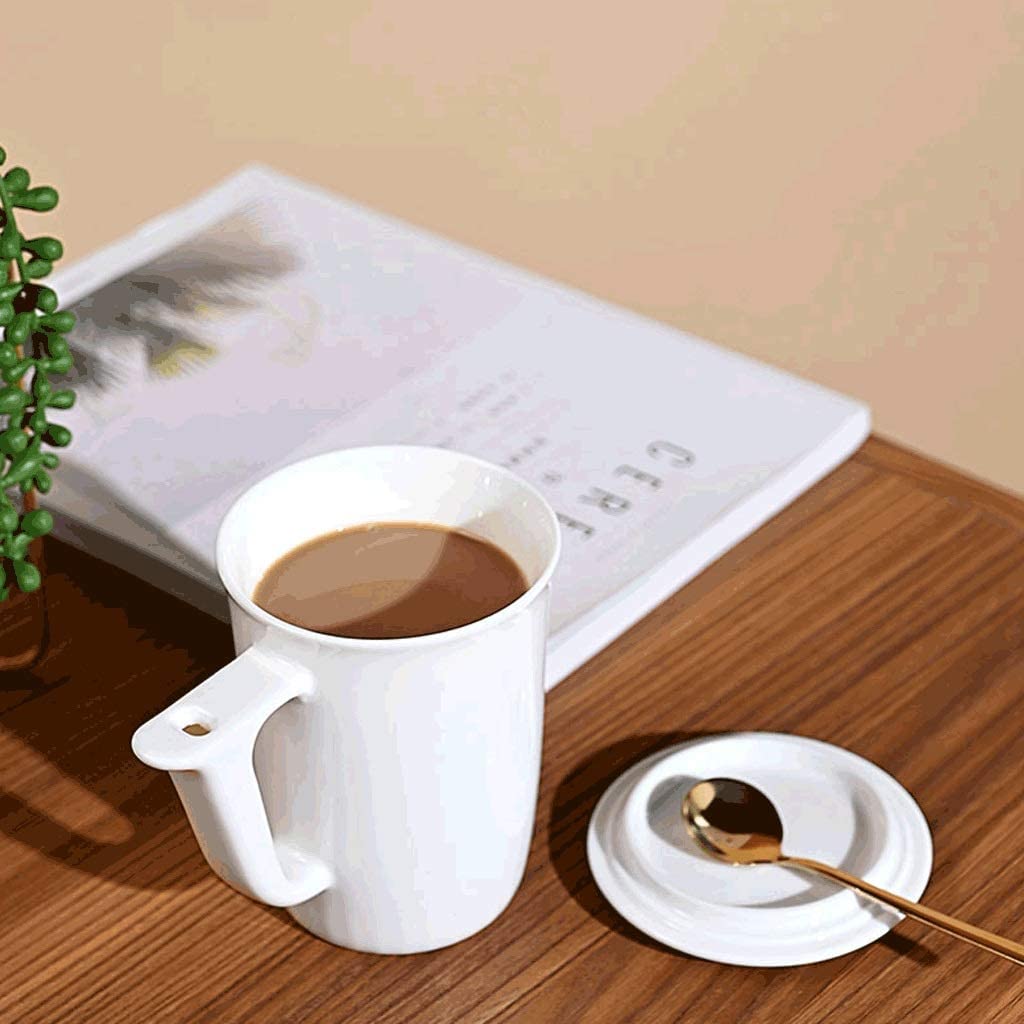 Amazon.com: Drink Cup 300ML Coffee Mug, Simple Ceramic Coffee Mug and Spoon  Set, Multifunctional Drink Cup for Cold/Hot Drinks, Coffee Cup with Handle  Exquisite : Home & Kitchen