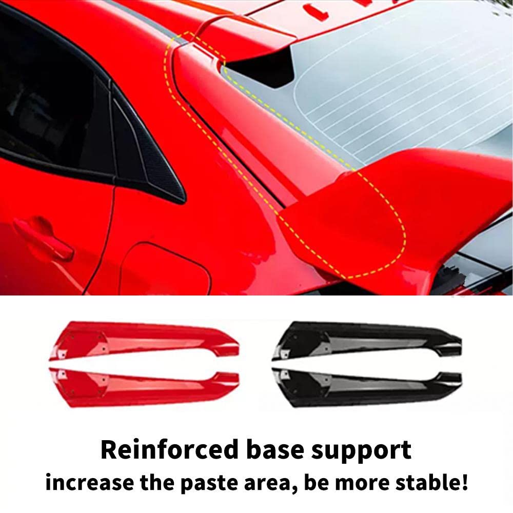 Dla CIVIC Hatchback FK7 2016-2021 Tylny Spojler Bagażnika Samochodu Dyfuzor Body Kit Tylna Klapa Tylna Skrzydło Splitter Dekoracji(Bright Black)