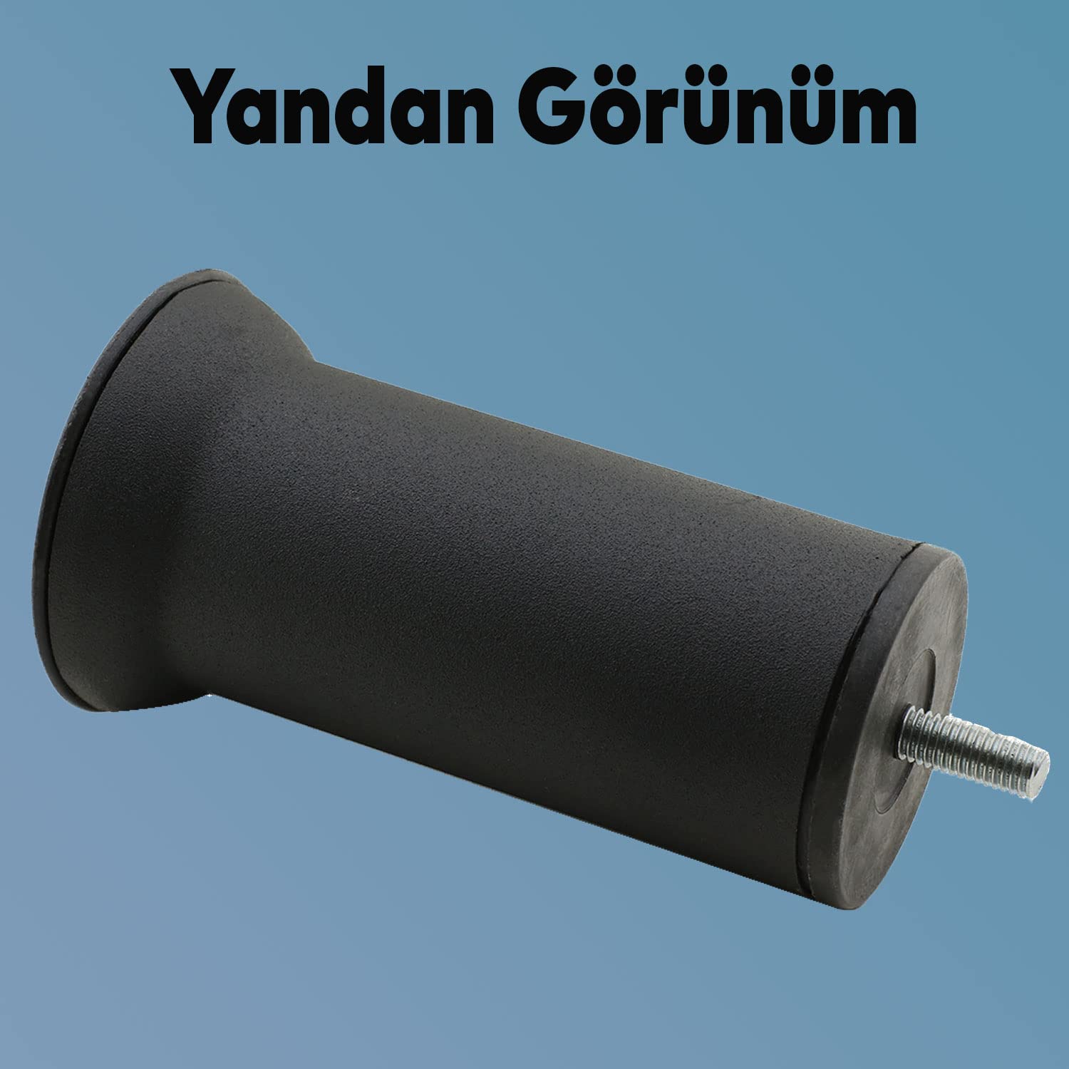 Badem10 Mobilya Baza Metal Kanepe Koltuk Destek Ayağı M8 Cinanatalı İnce Diş Siyah Metal Ayak 12 Cm 8 ADET, Badem10, Small