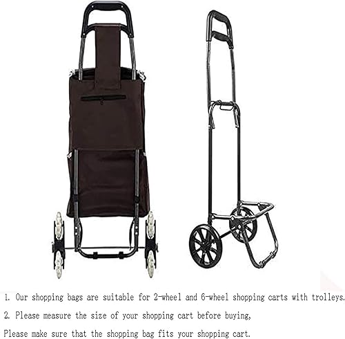 Miniatura 6 de Bolsa de repuesto para carrito de compras, bolsa de carrito para carrito de compras, bolsa de almacenamiento impermeable de tela Oxford, con