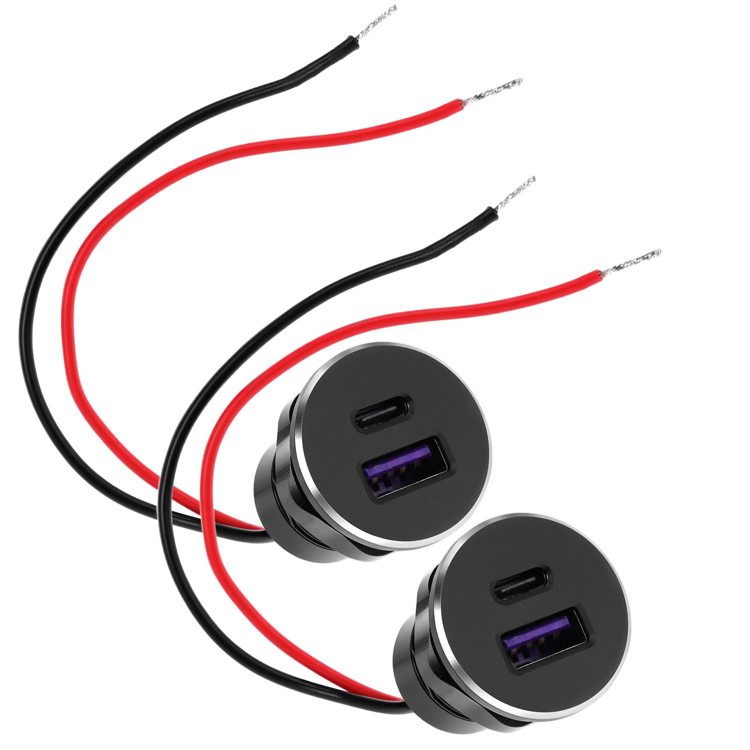 Presa USB Duale 12V/24V QC3.0 18W + PD3.0 30W Per Auto, Moto, Camper E Barche