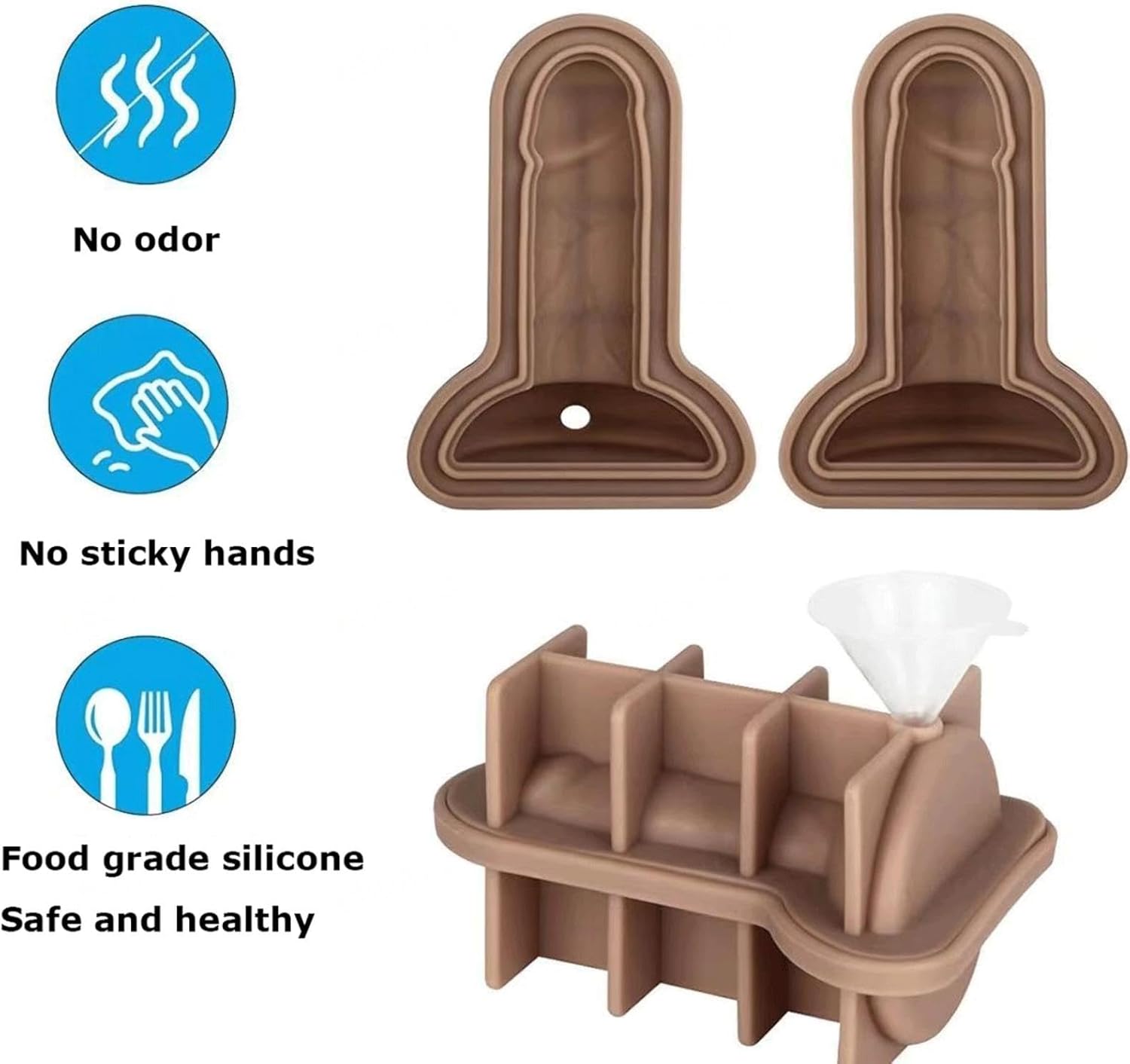 Funny Ice Cube Mold | BPA Free Ice Cube Tray With Lid, Funny Ice Cube Mold for Keep Drinks Chilled, for Funny Gifts,4Pcs