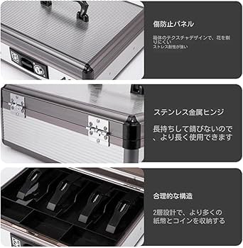 Amazon.co.jp: Zehaiwl金庫 手提げ金庫 現金収納ケース 家庭用