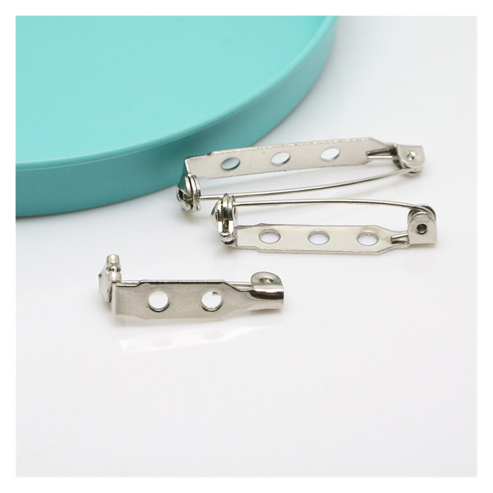 Zapięcia do broszek, Stainless Steel Brooch 20pcs Badge Holder Safe Lock Pins DIY Jewelry Findings Accessories(32 mm)