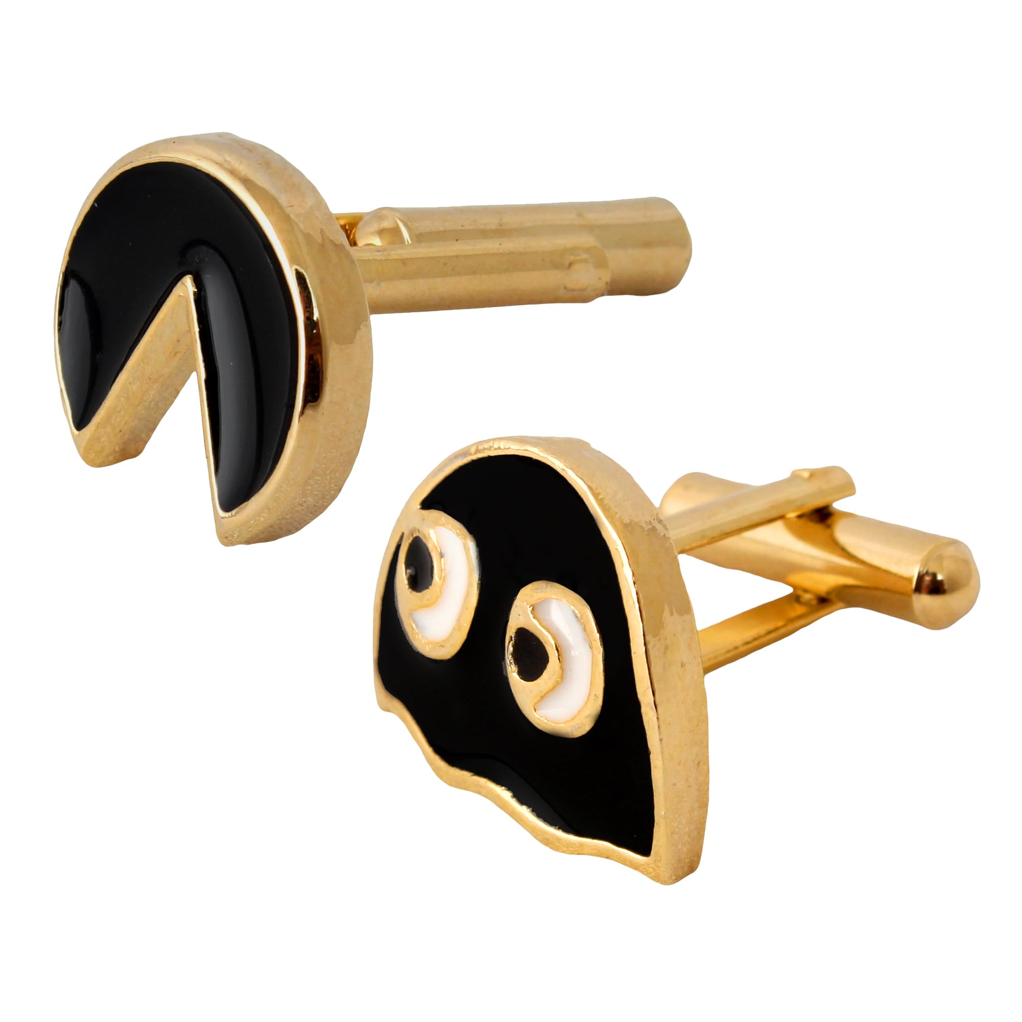 Unique Men Jewelry Black Color Gold Plated Sleeve Button Formal Cuff Button Wedding Shirt Button, Suit, Blazer Cufflinks Pair Gift Set For Men (208-M4C4-A5365)-image-14