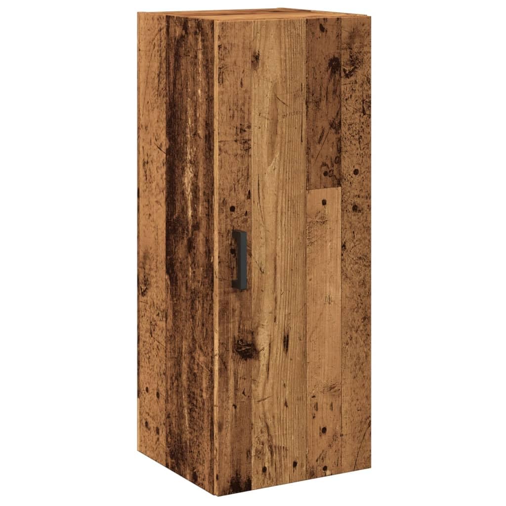 vidaXL Armadietto da parete in legno anticato/marrone, 34,5 x 34 x 90 cm, armadio in legno ingegnerizzato per soggiorno/casa