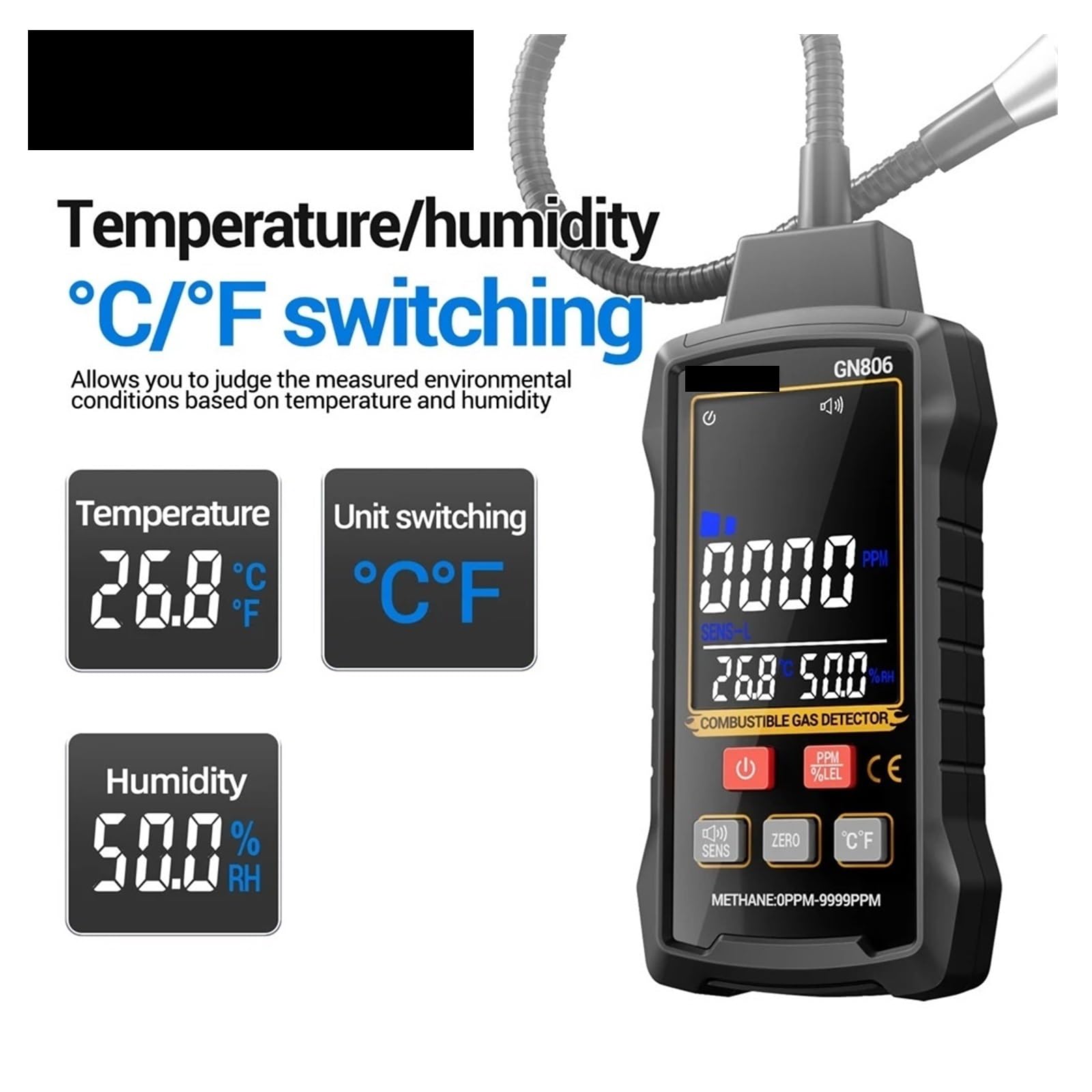 Gasdetektor, GN806 Gaslecksuchgerät Auto Rauchleckanalysator Ölleitungsgenerator Diagnoseorter Automotive Keine Pumpe EVAP Gasanalysewerkzeuge für Arbeit und Zuhause