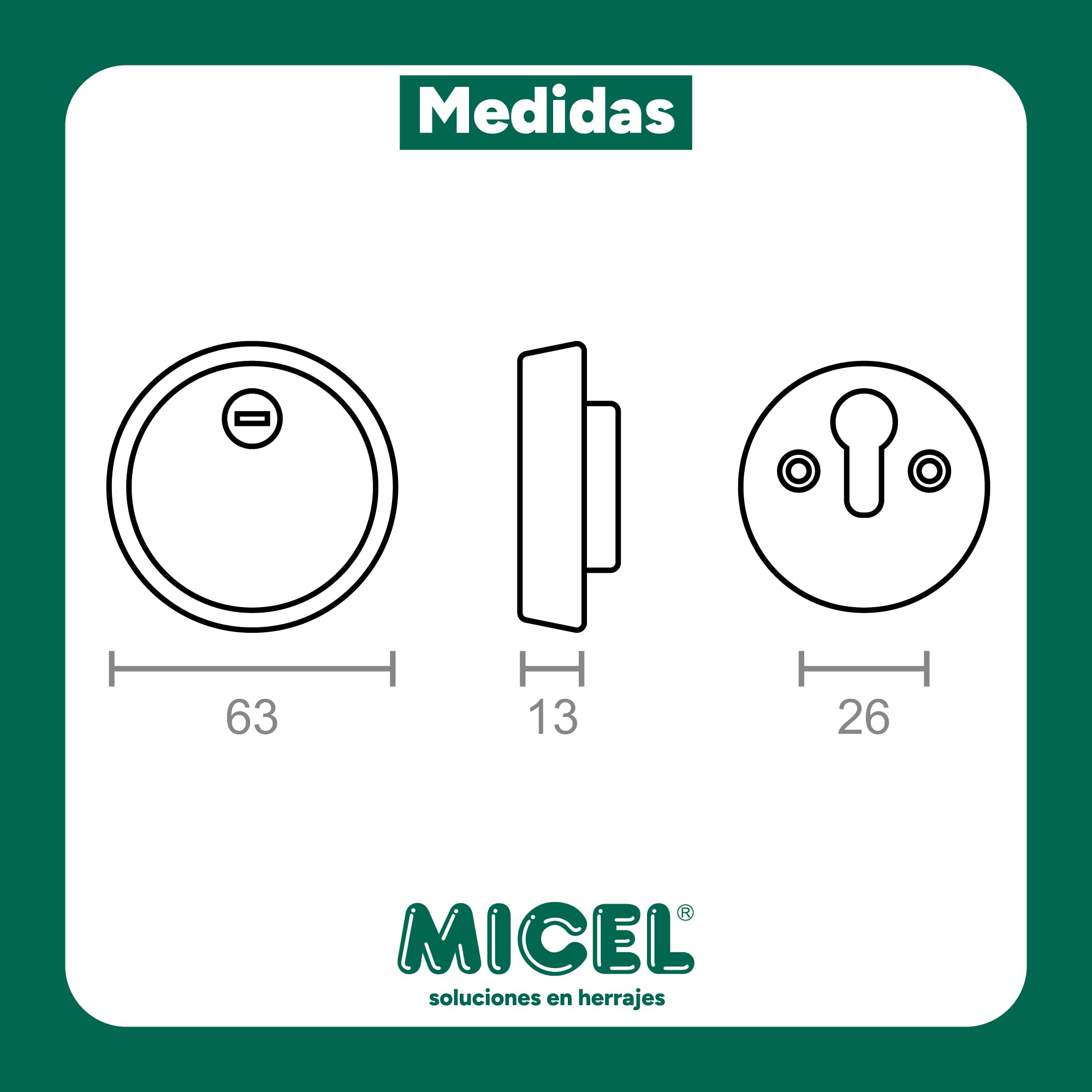 Micel Vega 97942 - Osłona bezpieczeństwa 62mm stal nierdzewna