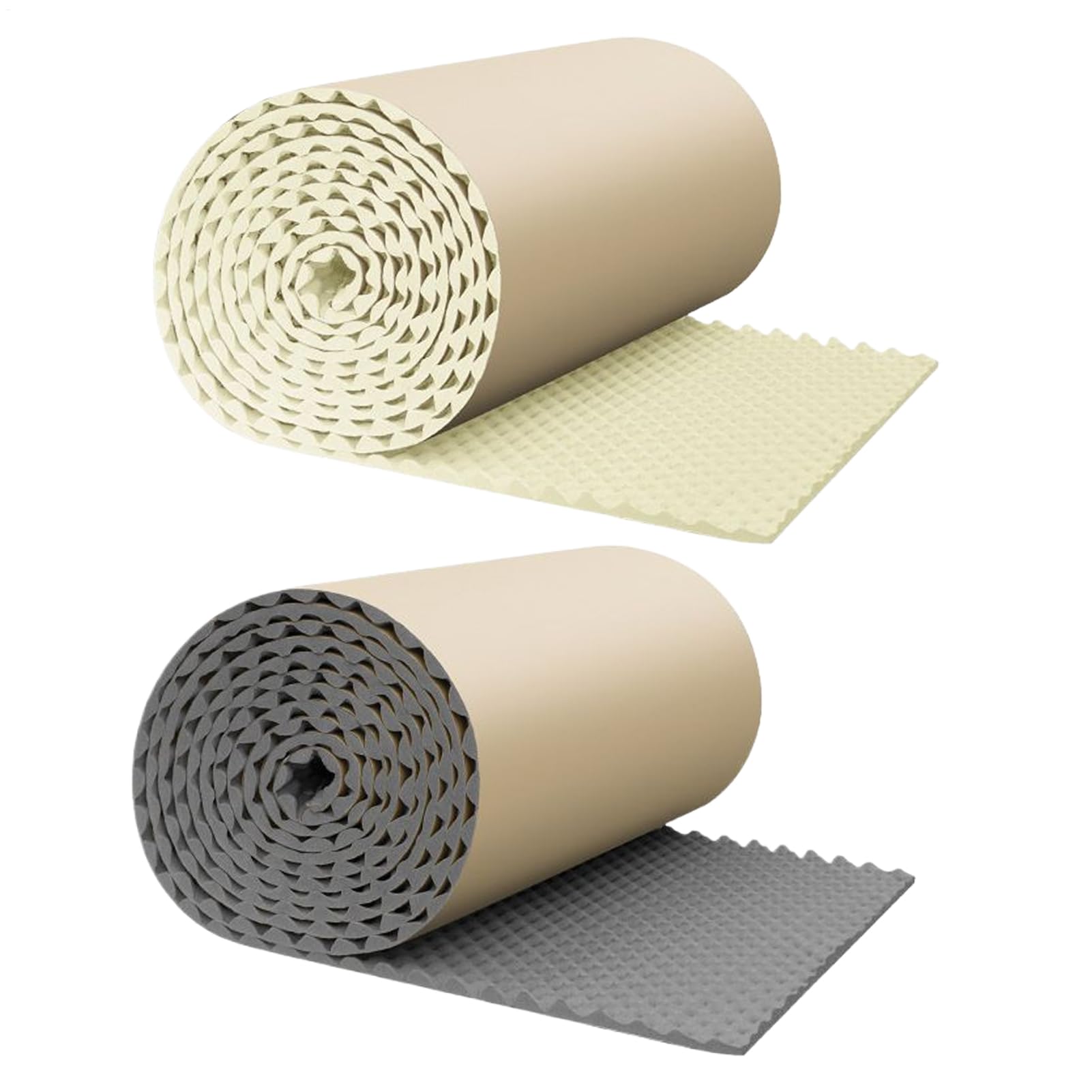 100x50cm Akustikschaumstoff - 2 Rollen Noppenschaumstoff Akustikpaneele | Selbstklebende Schaumstoff Schalldämmmatte | Wand Schallschutzplatten für Tonstudio, Büro, Podcasts, Aufnahmestudios