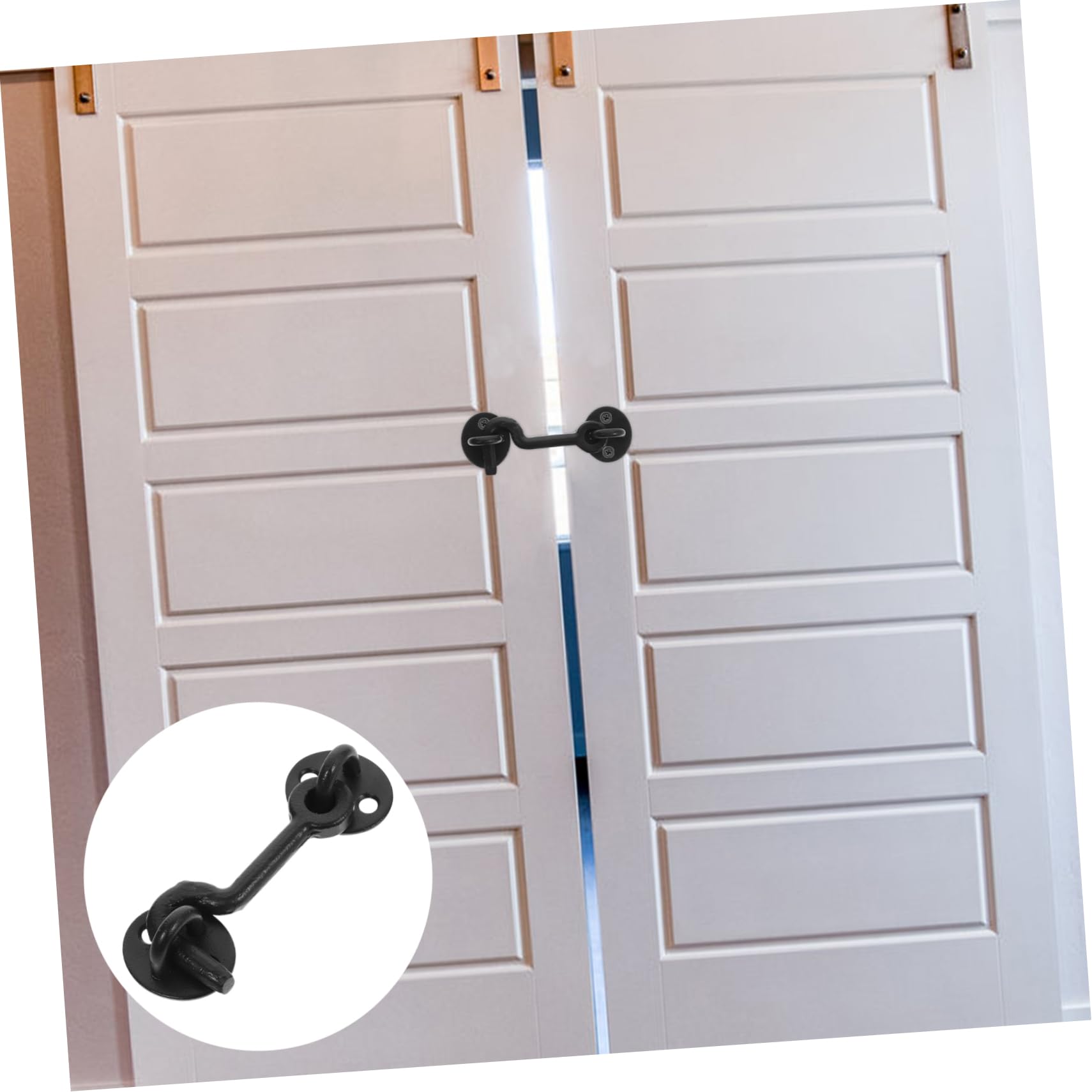 Holibanna 1Set Chic European Style Cast Hook Latch Durable Closet Door Latch for Heavy Coats Resistant Cabin Hook with Screws Versatile Eye Latch for Garage Kitchen Storage