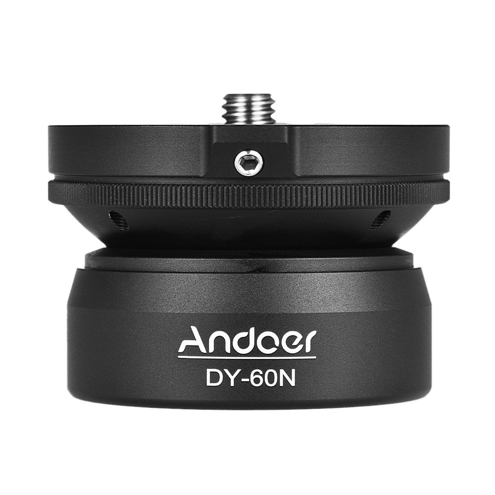 Andoer Base di livellamento per treppiede con livella a bolla offset, livellatore per treppiede per dslr
