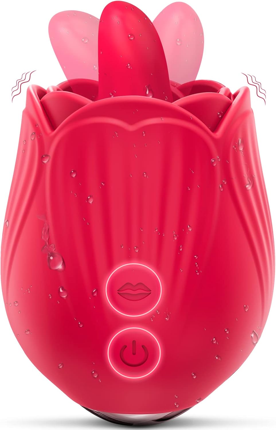 Rose Toys Vibrator Sex Toys, Rose Sex Stimulator for Women, Clitoris Tongue Licking Vibrator with 10 Licking 10 Vibrating Mode, Clit G-spot Nipple Breast Orgasm Toys, Adult Sex Toys for Women Couples