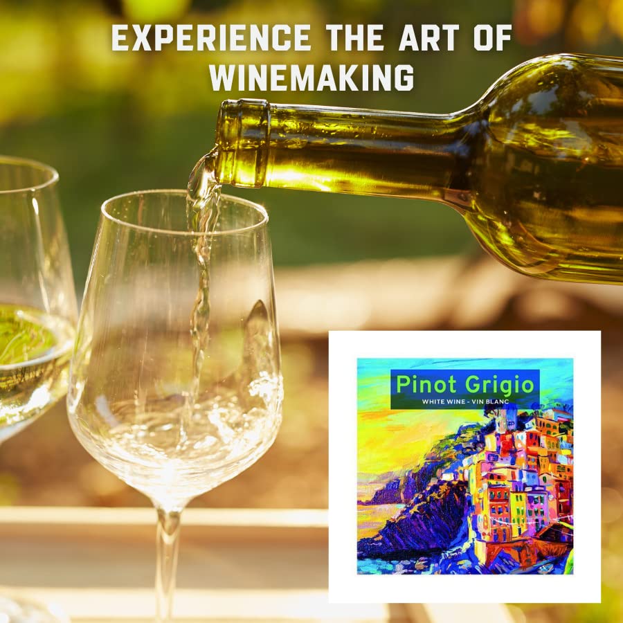 fontana italian pinot grigio wine kit ingredients - 6 gallon diy kit - males 30 bottles of wine