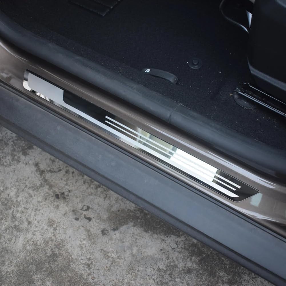 4 Pezzi Battitacco in Acciaio Inossidabile per Mini One Cooper R56 Bj. 2006-2011, Protezione Battitacco Robusti Accessori per Auto