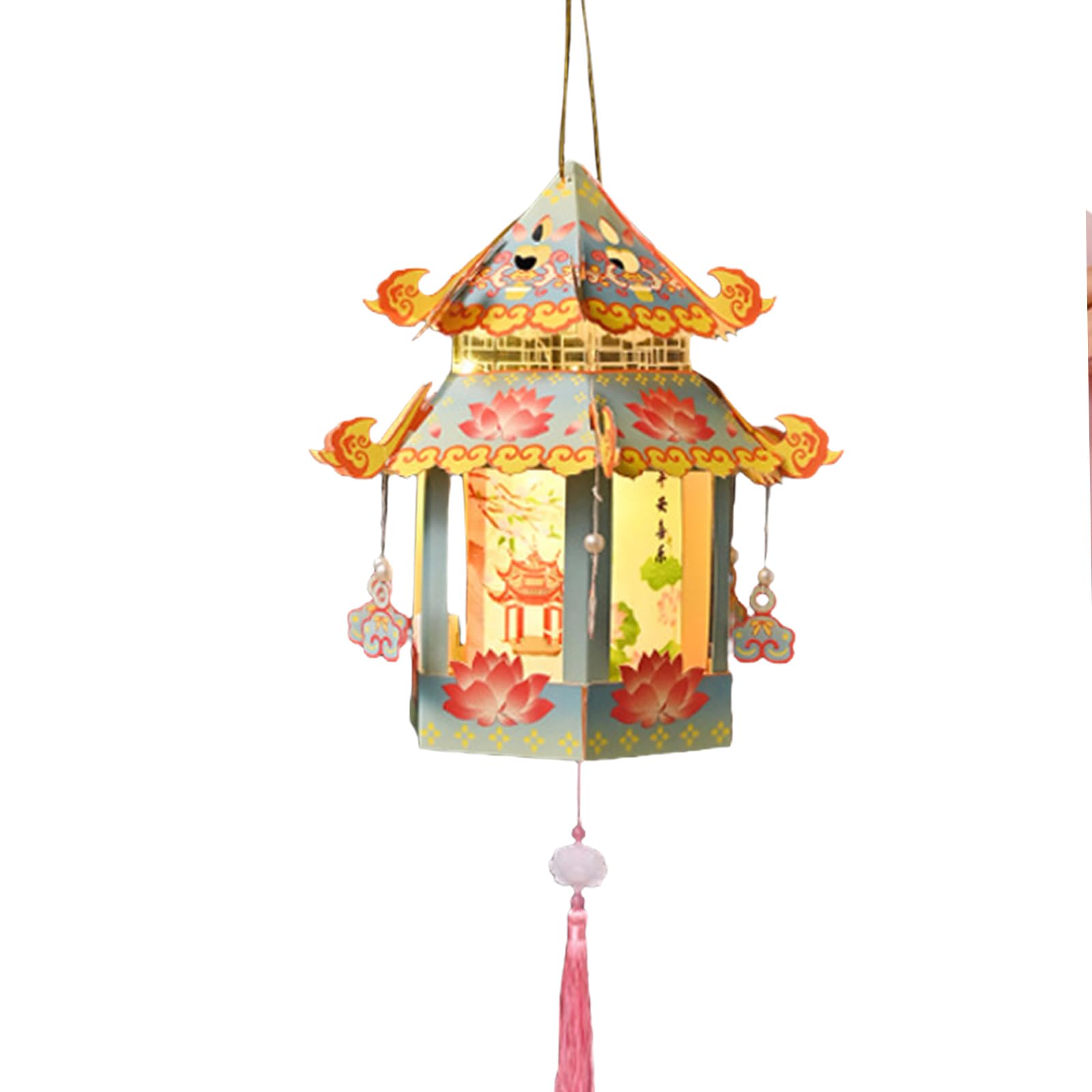 Tfaoys E 5Pcs Traditional Chines Light Decors Autumn Festival Light Legant Paper And Plastics Crafted Ornament Autumn Festival